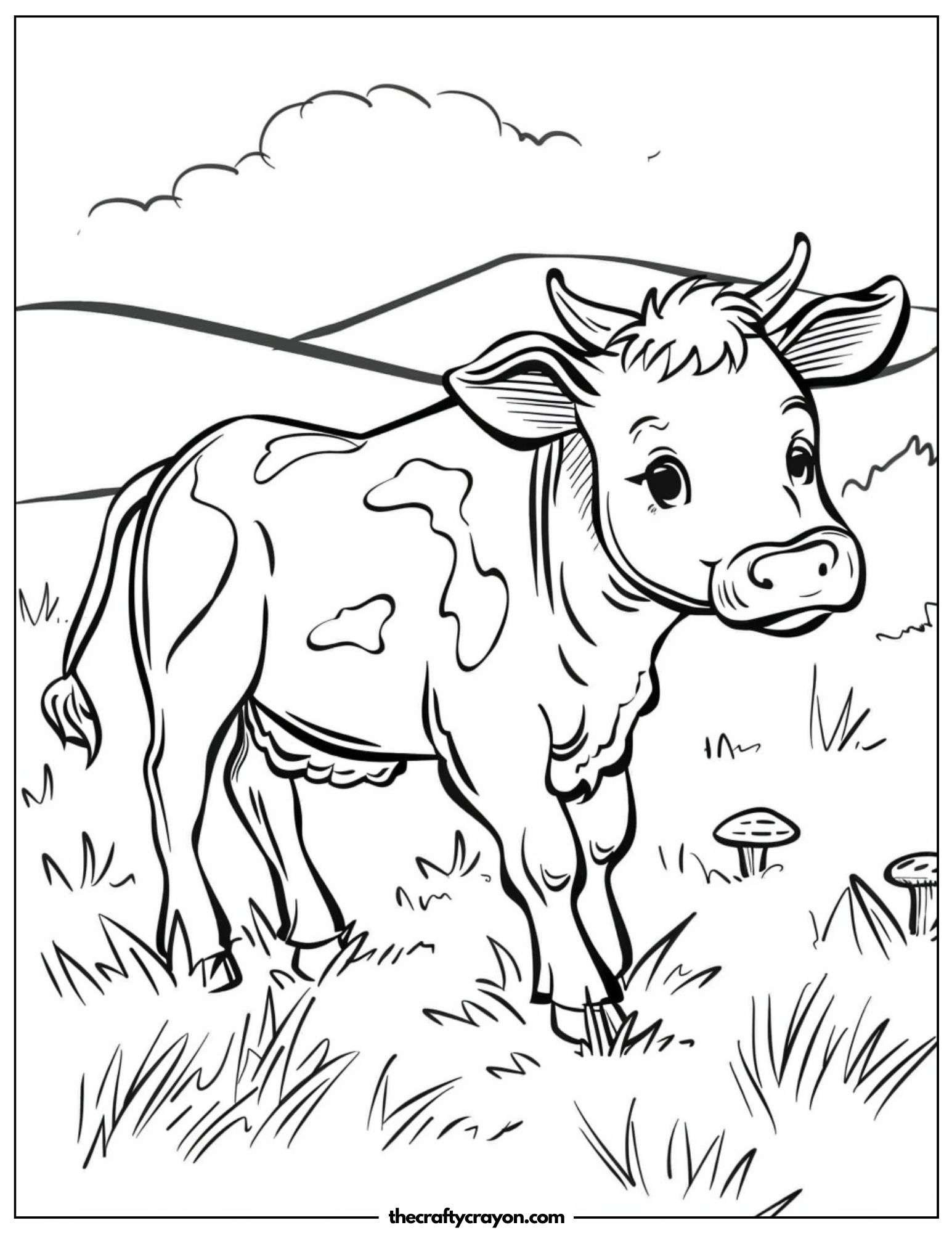 Playful Cow Outdoors