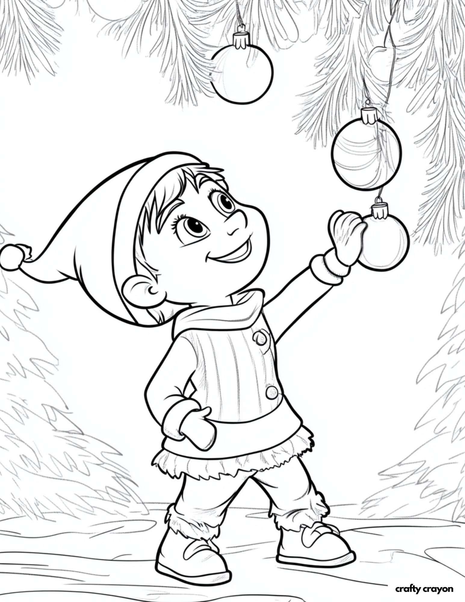 Playful Elf Hanging Ornaments