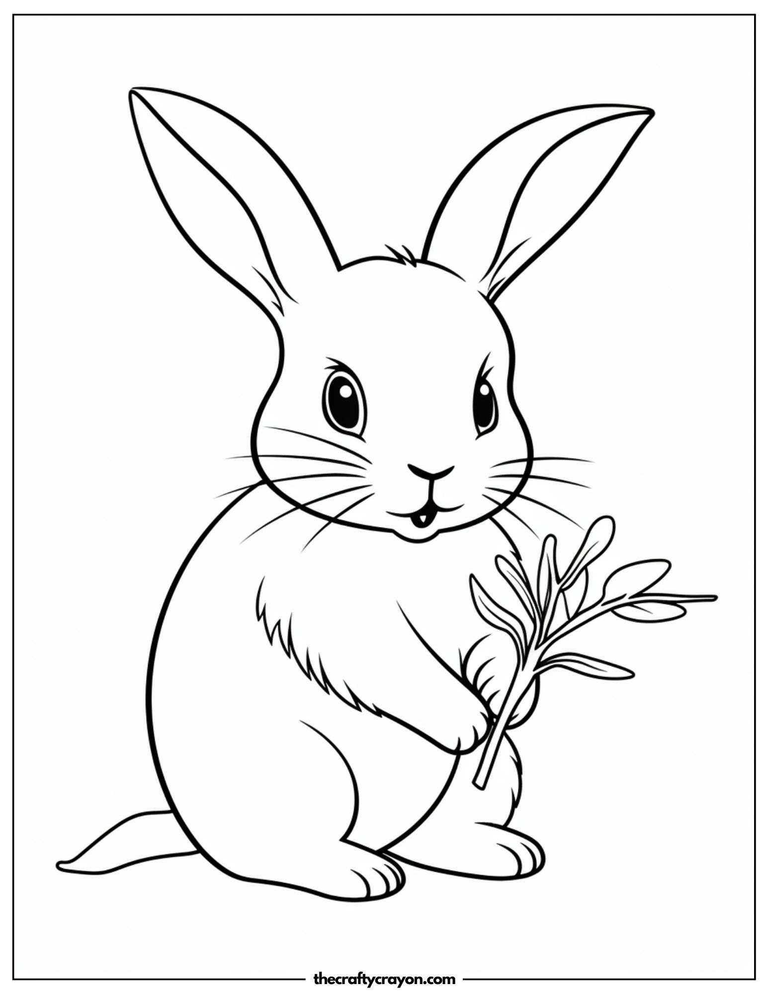 Rabbit Holding Twig