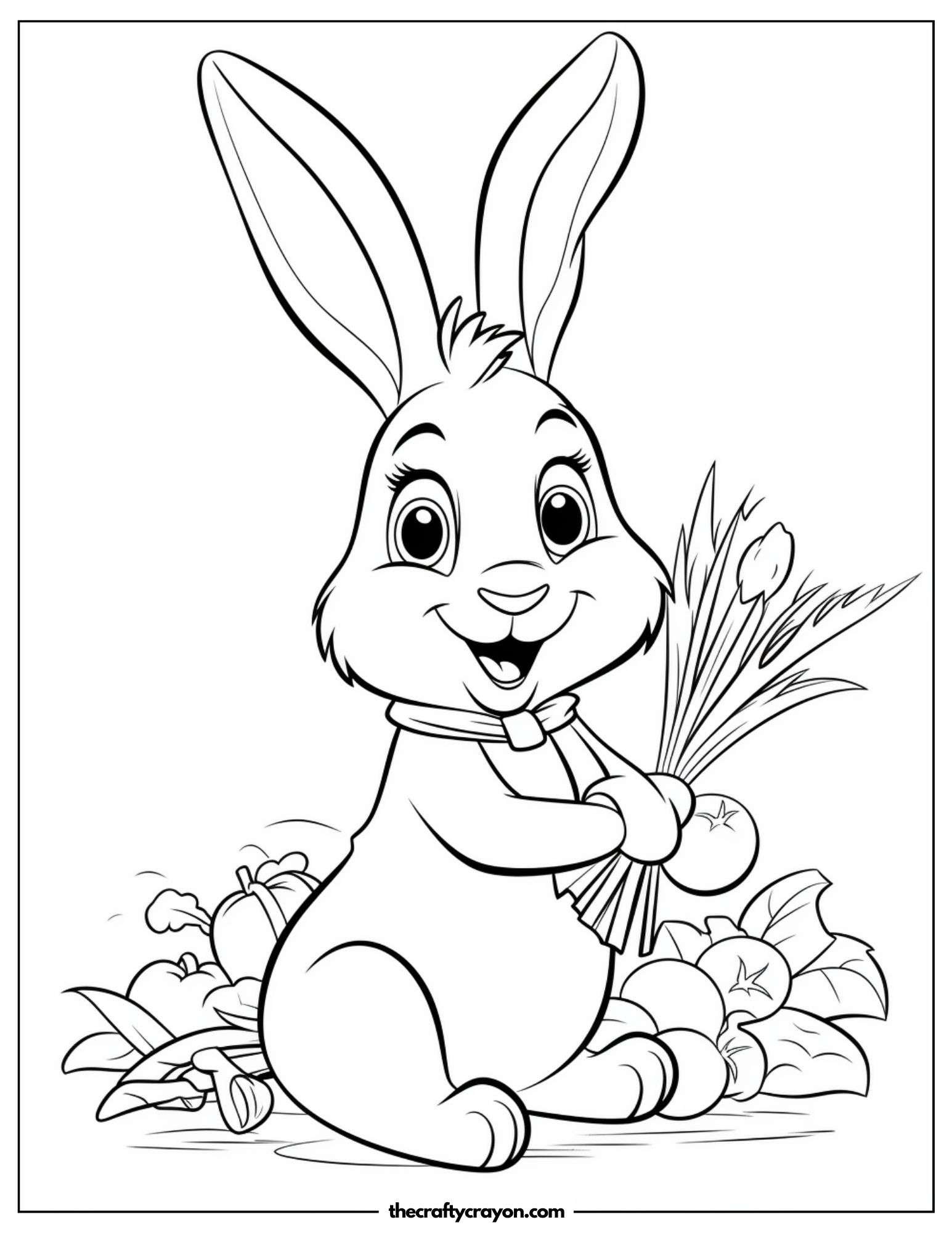 Rabbit Holding Vegetables
