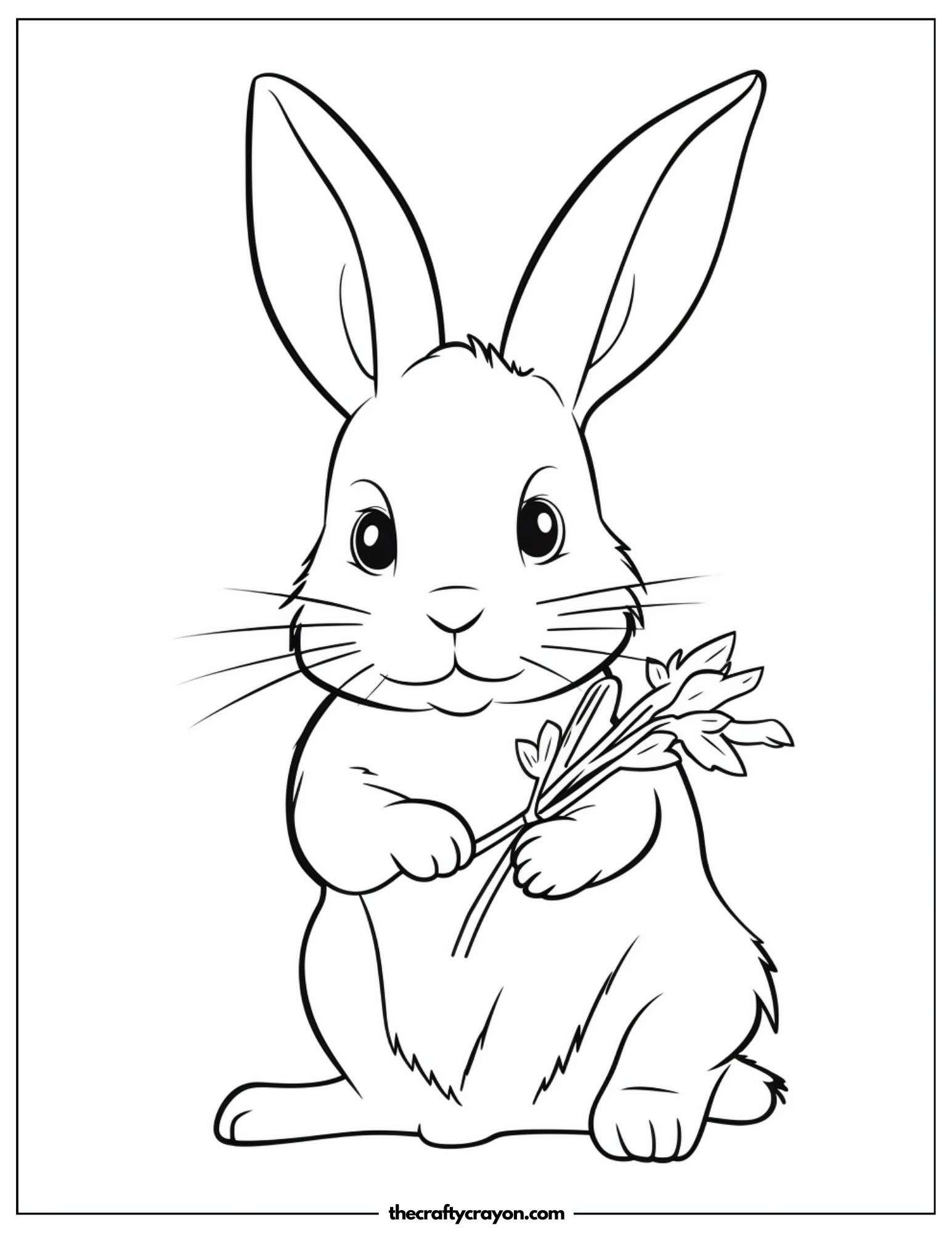 Rabbit With Flower Stems