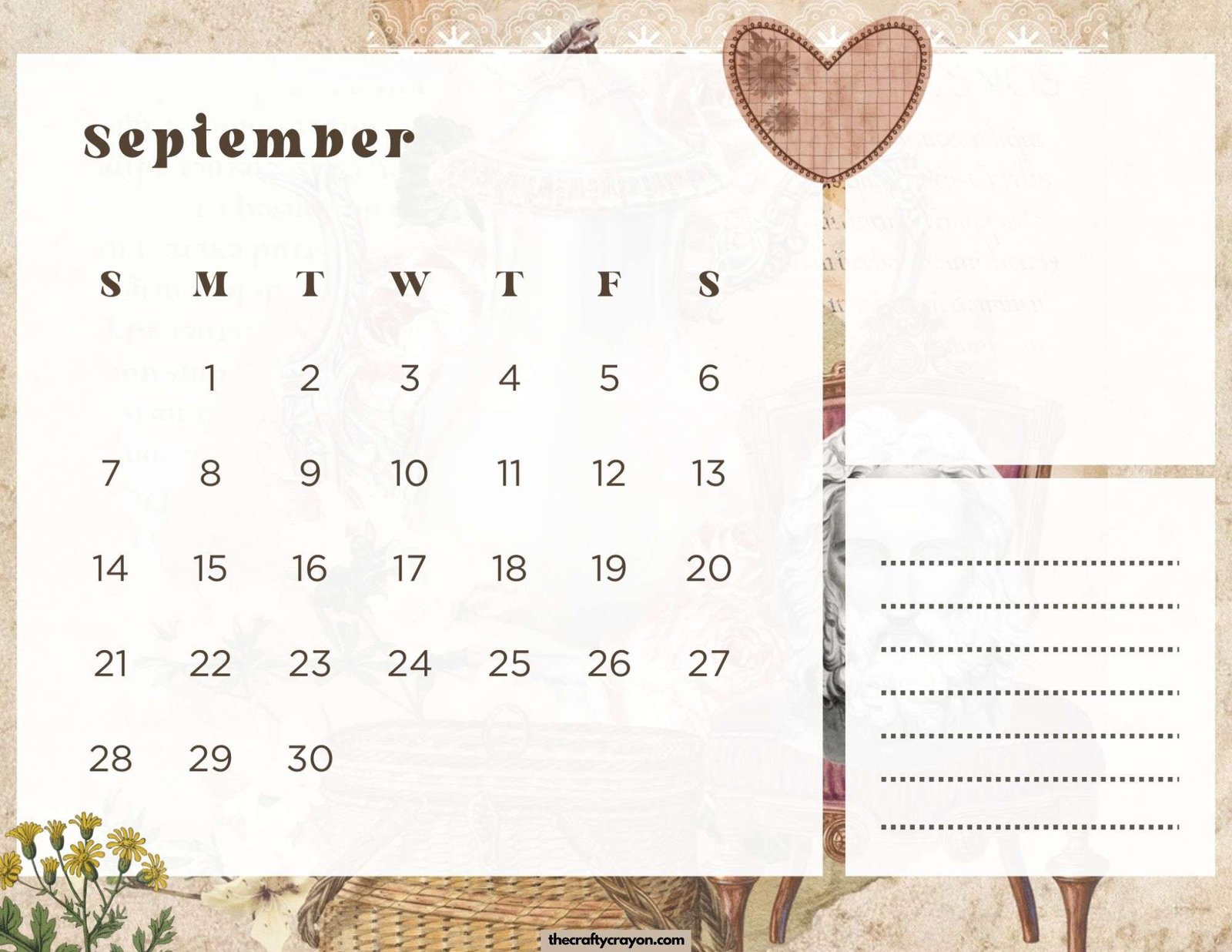 September 2025 Calendar Printable