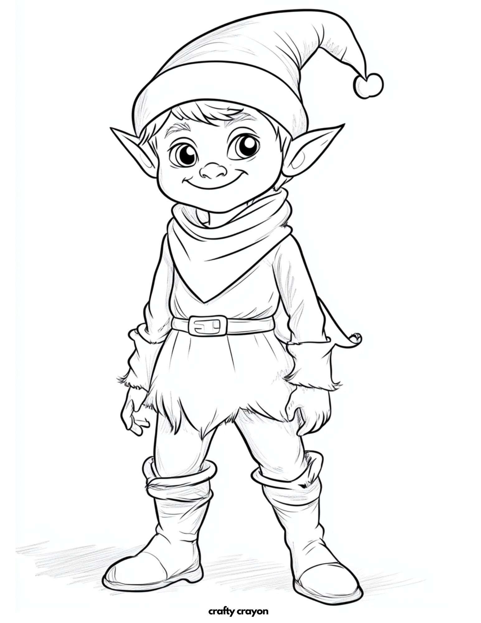 Smiling Elf In Winter Attire