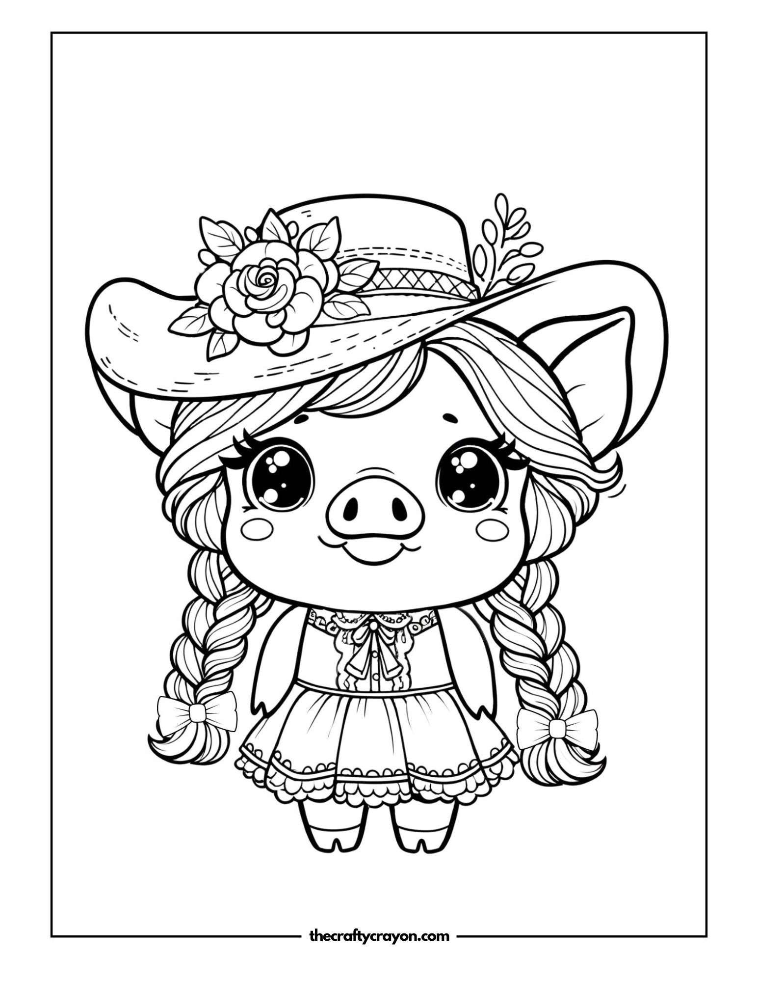 Smiling Pig In Meadow