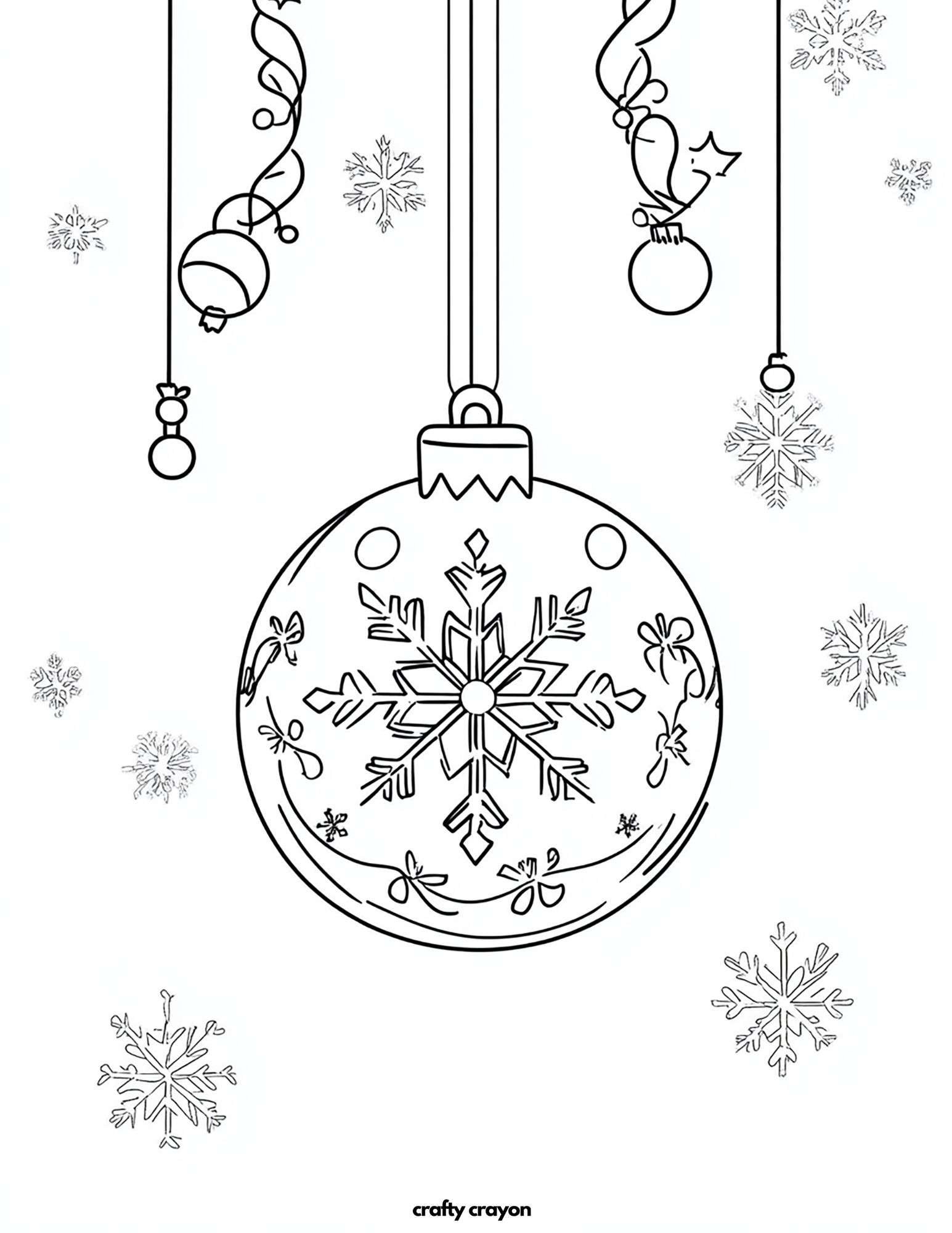 Snowflake Ornament Coloring Page