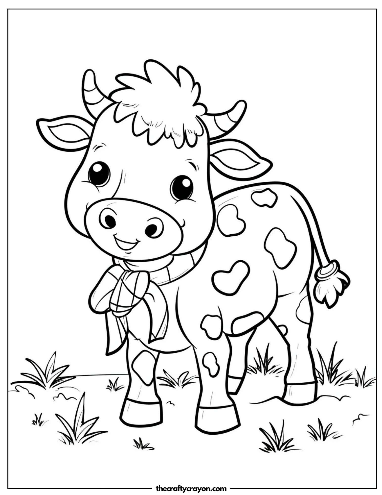 Stylish Cow On Farm