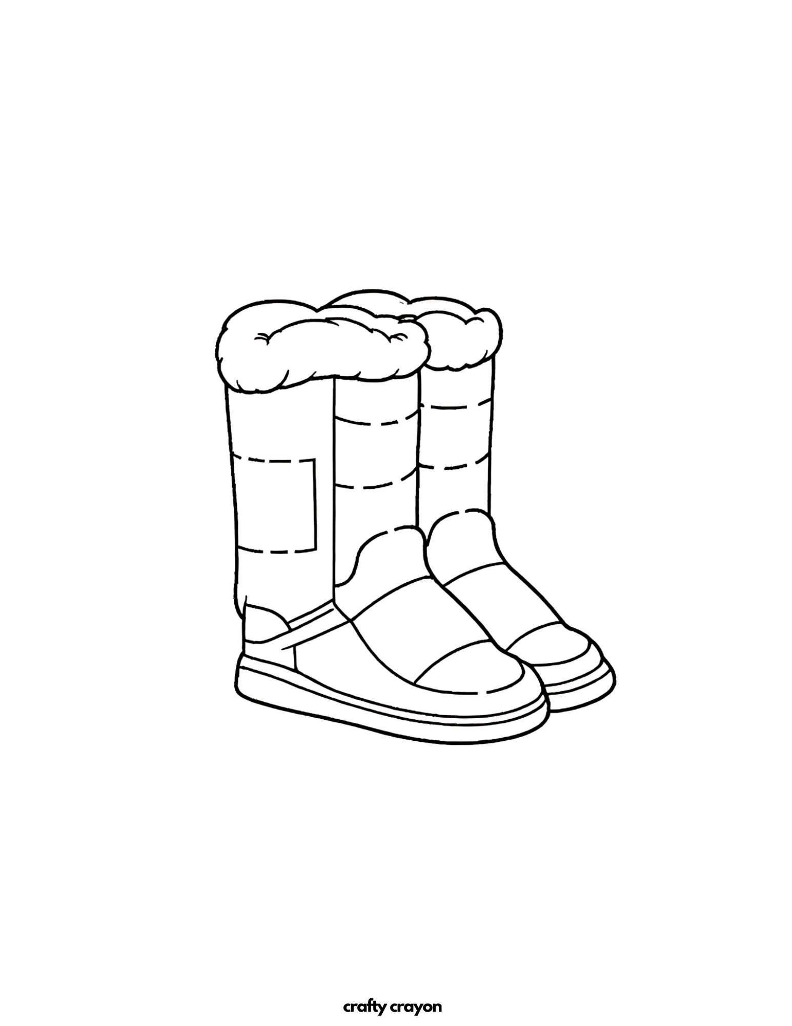 Tall Winter Boots Coloring