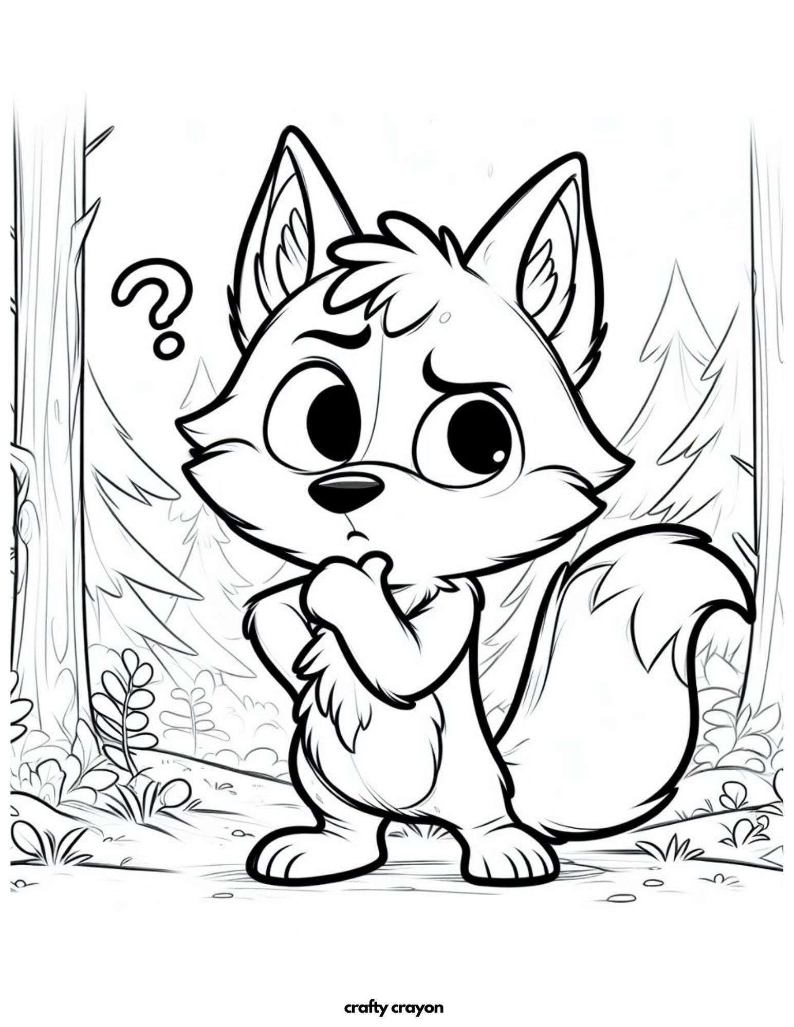 Thoughtful Fox In The Woods