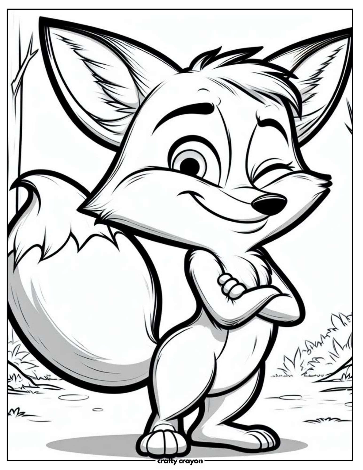 Winking Fox In The Forest