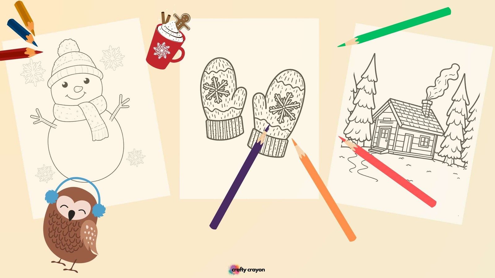 Winter Activity Coloring Pages