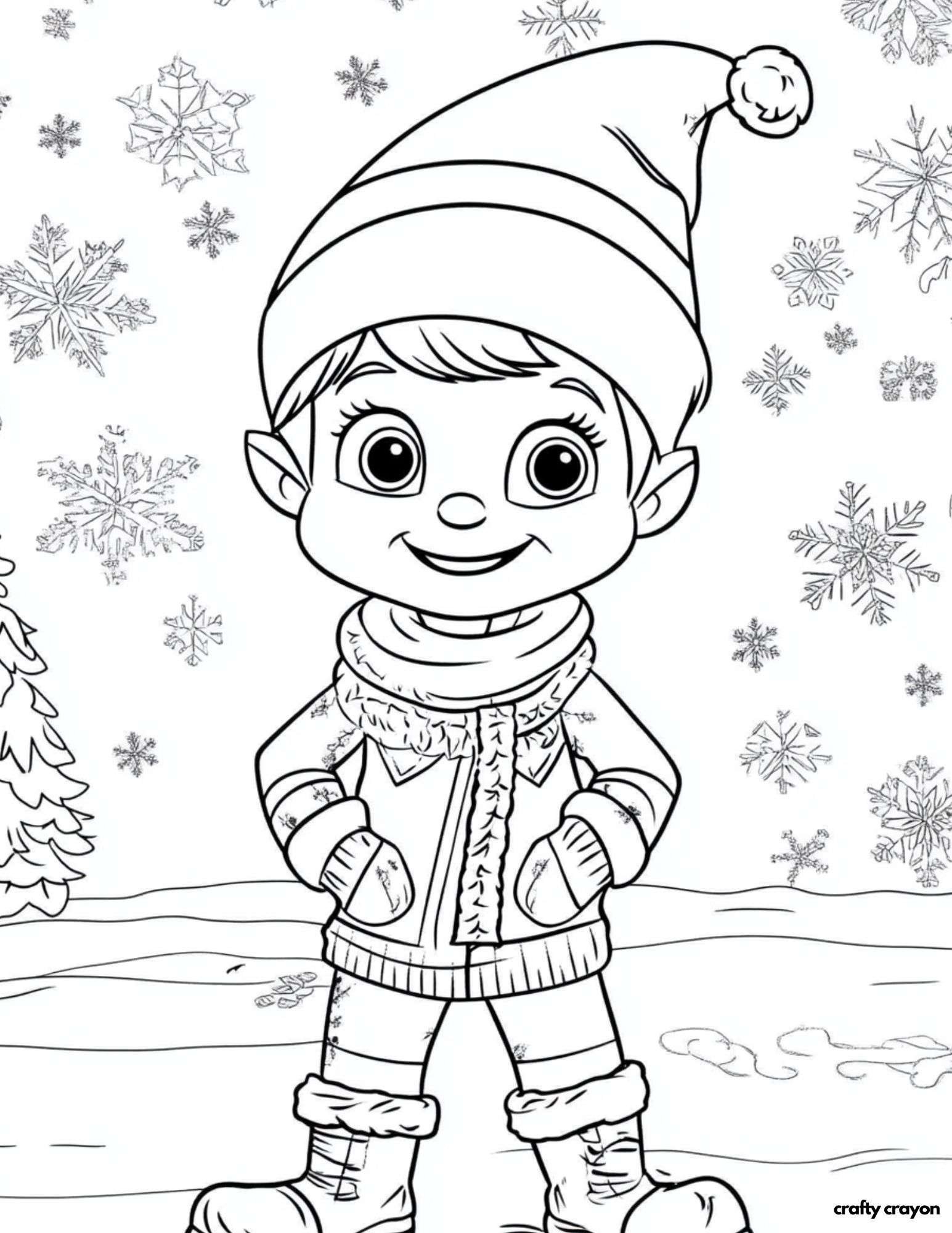 Winter Elf With Snowflakes