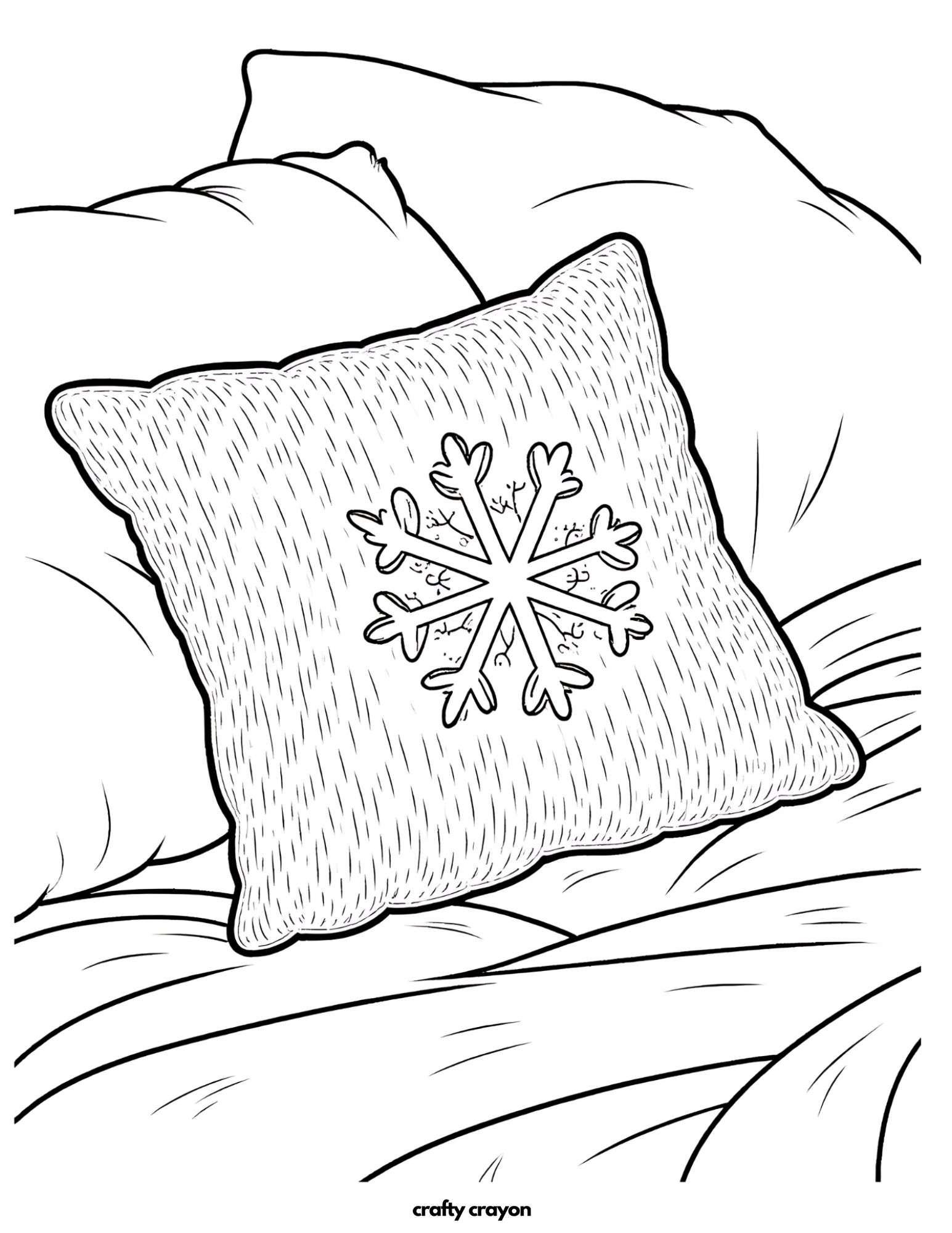 Winter Snowflake Pillow Illustration
