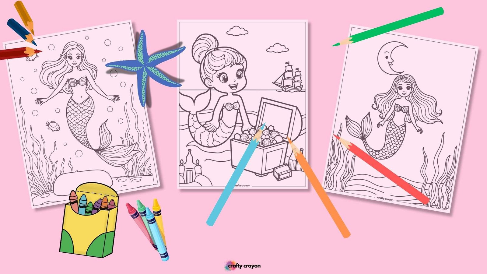 mermaid coloring pages
