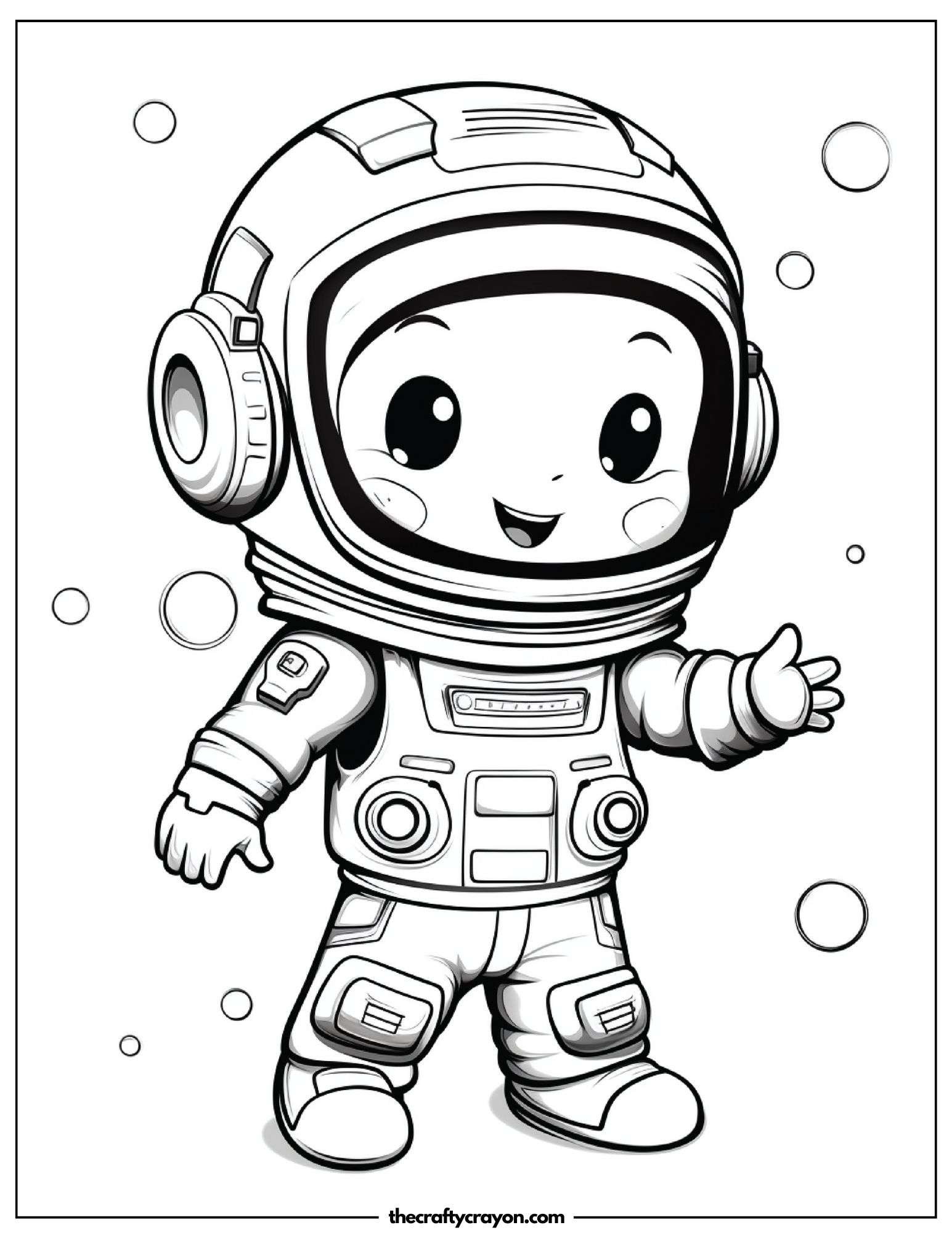 Adorable Astronaut Walking