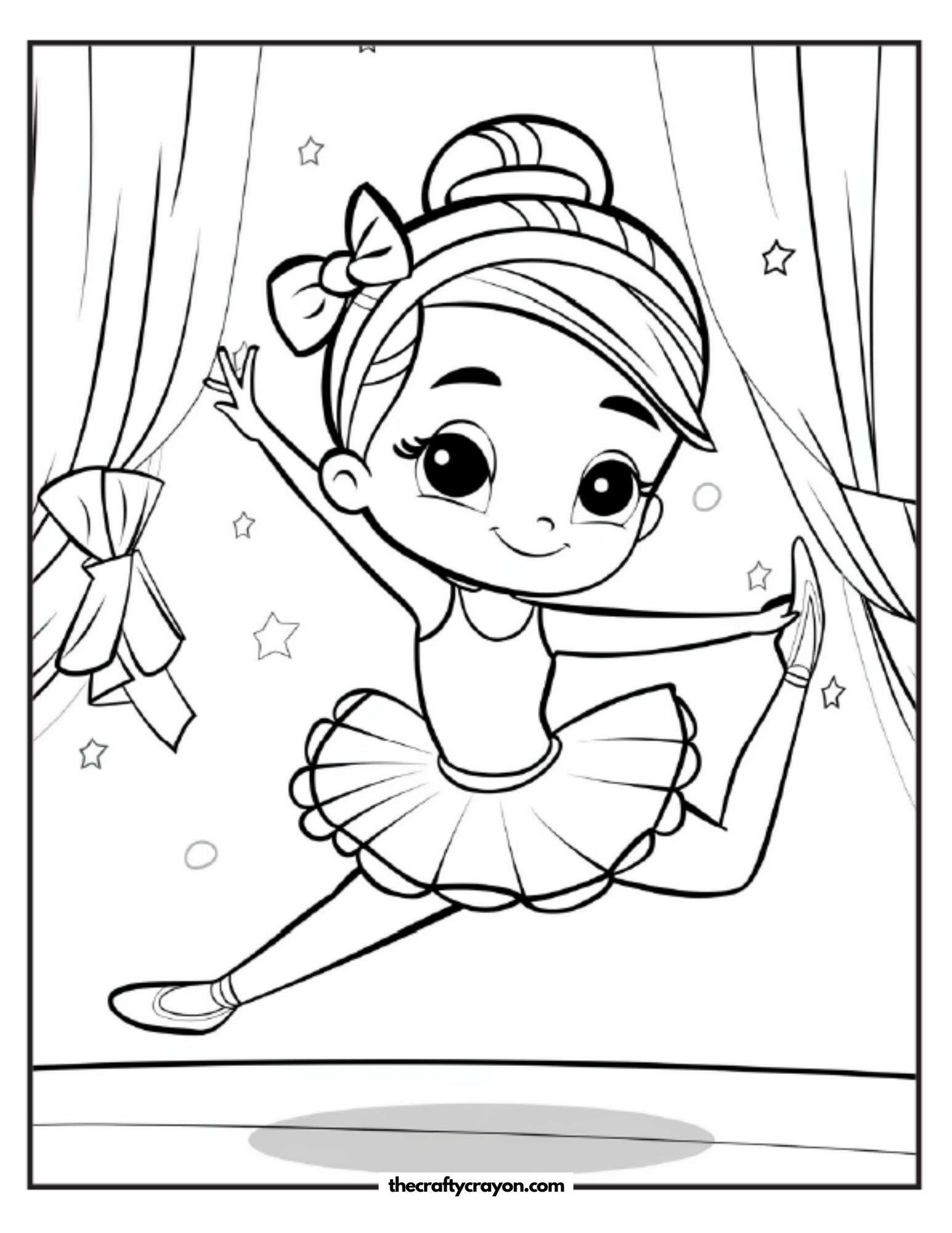 Artistic Ballet Performance Coloring Page