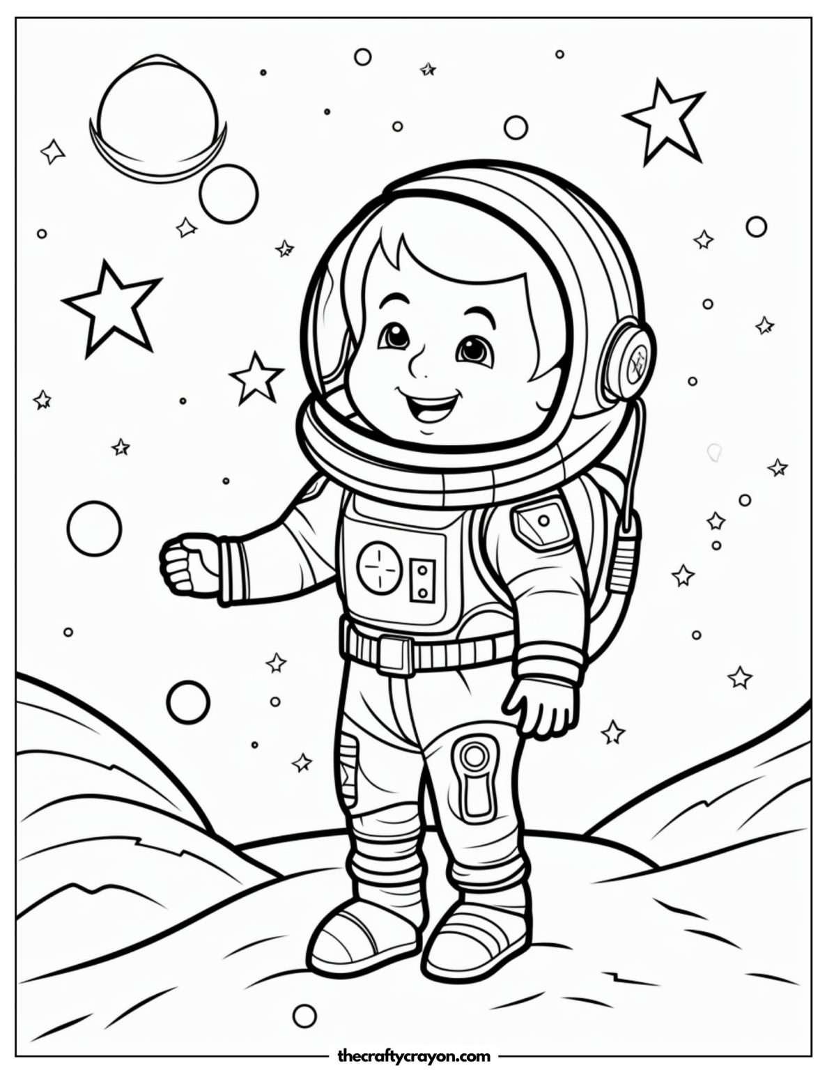 Astronaut Coloring Pages (Free Printable PDFs)