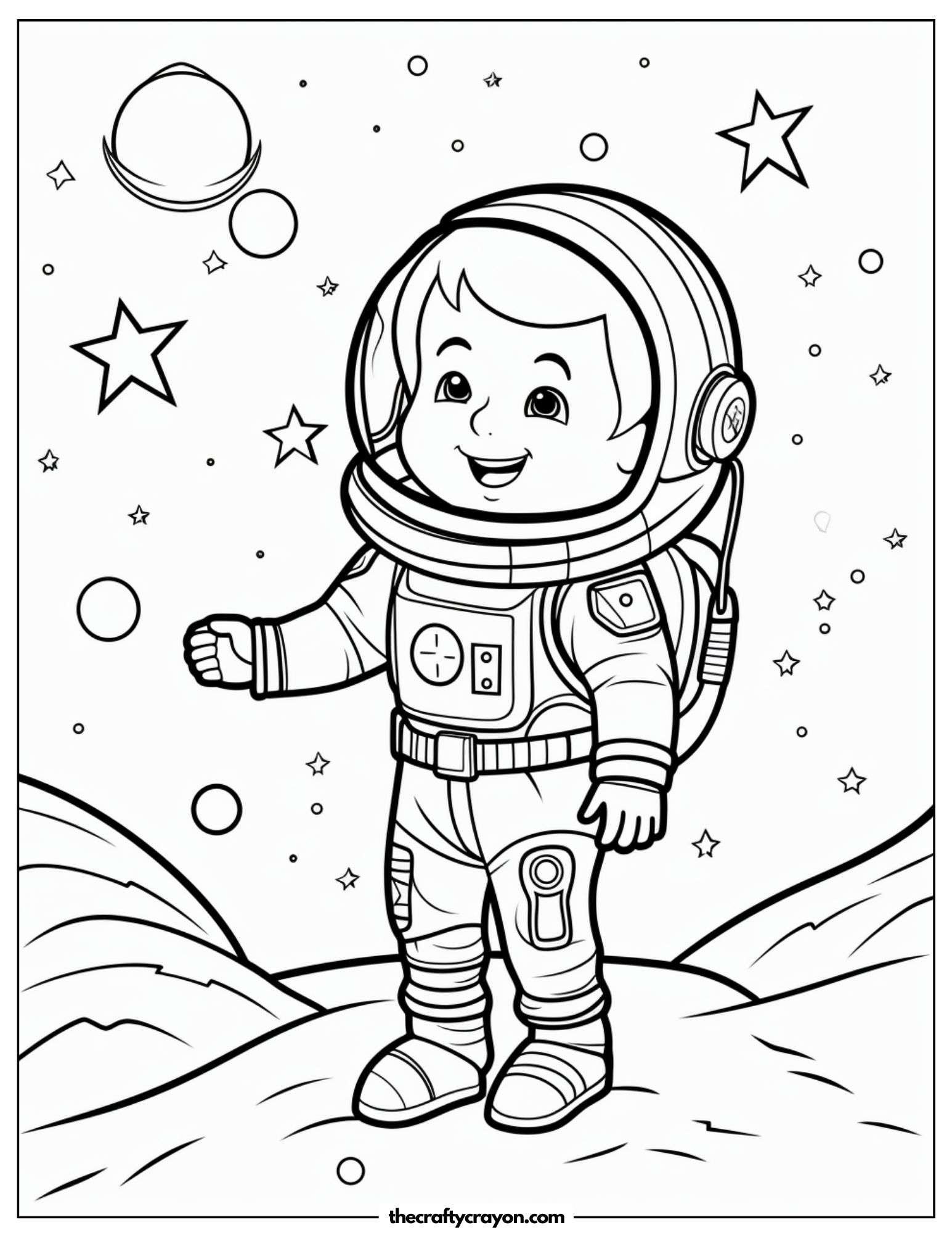 Astronaut Looking at Stars