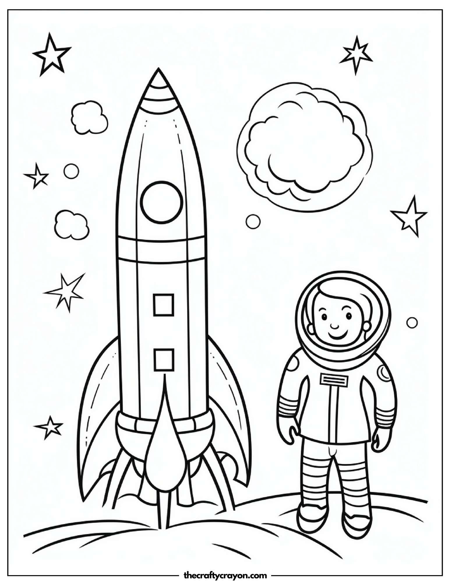 Astronaut Next to Rocket Ship