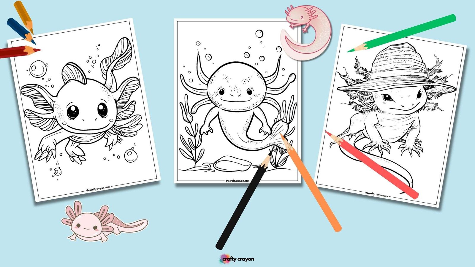 Axolotl Coloring Pages