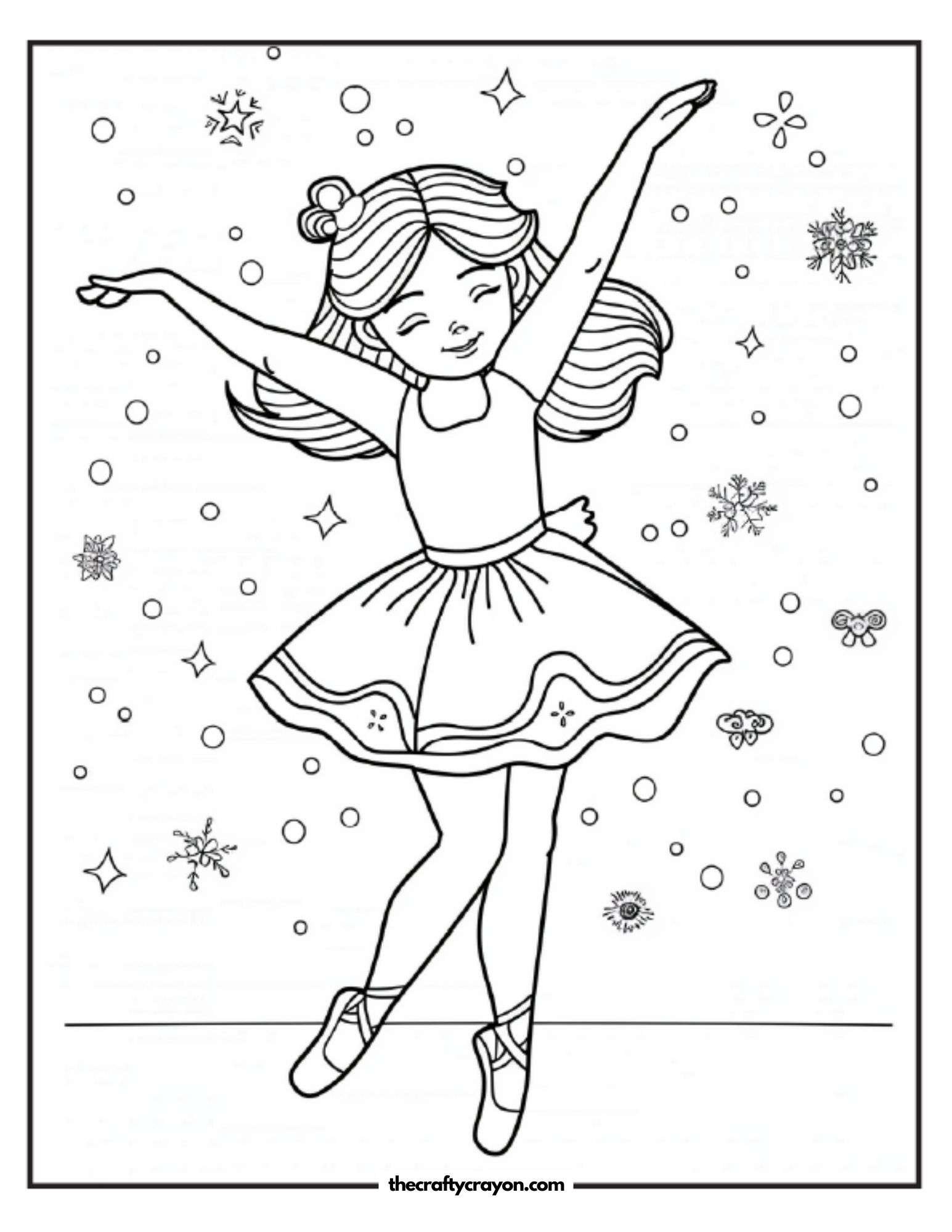 Beautiful Ballerina Twirling Coloring Page