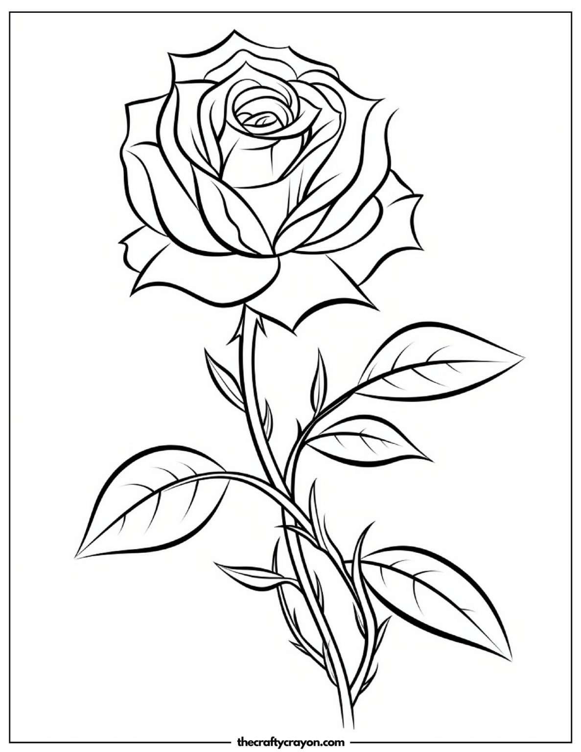 Roses Coloring Pages (Free Printable PDFs)