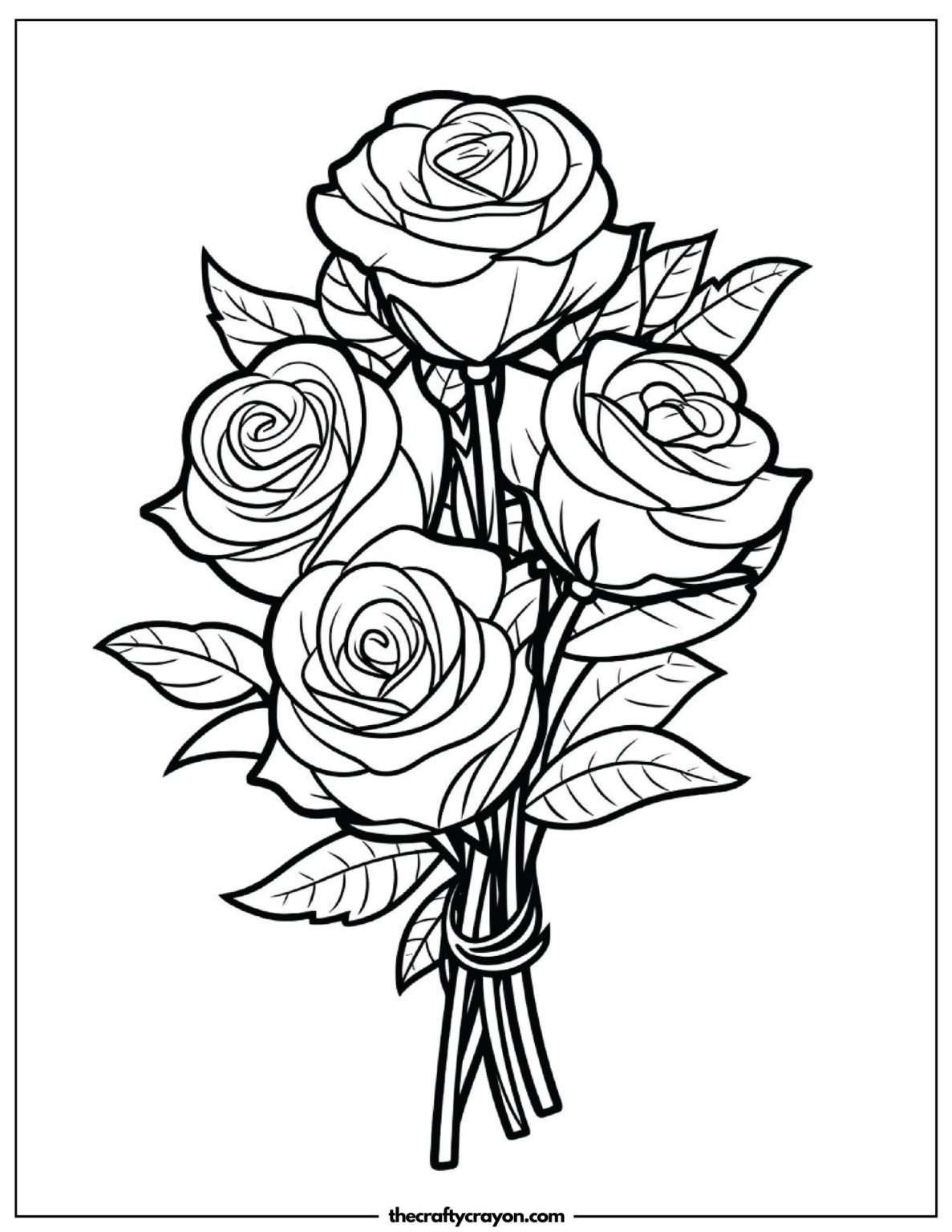 Roses Coloring Pages (Free Printable PDFs)