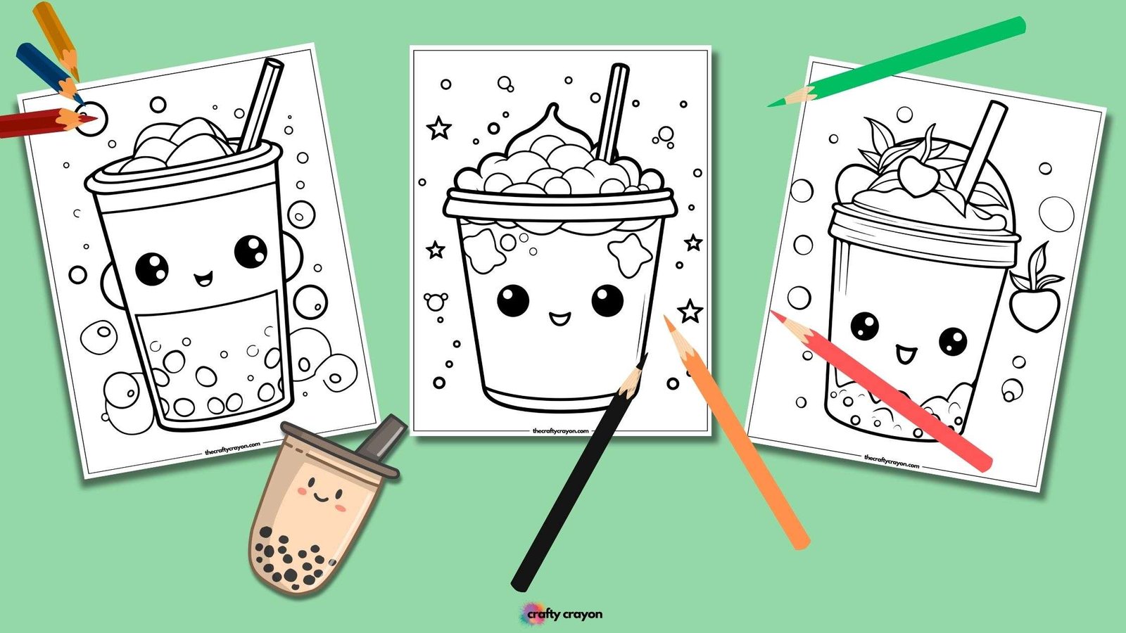 Boba Tea Coloring Pages