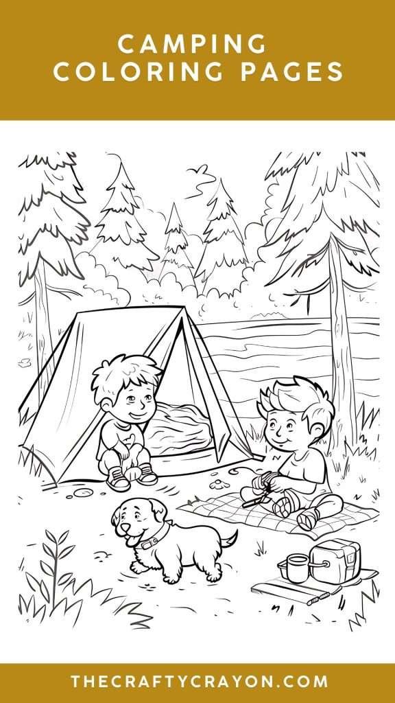 Camping Coloring Sheet Camping Coloring Sheet