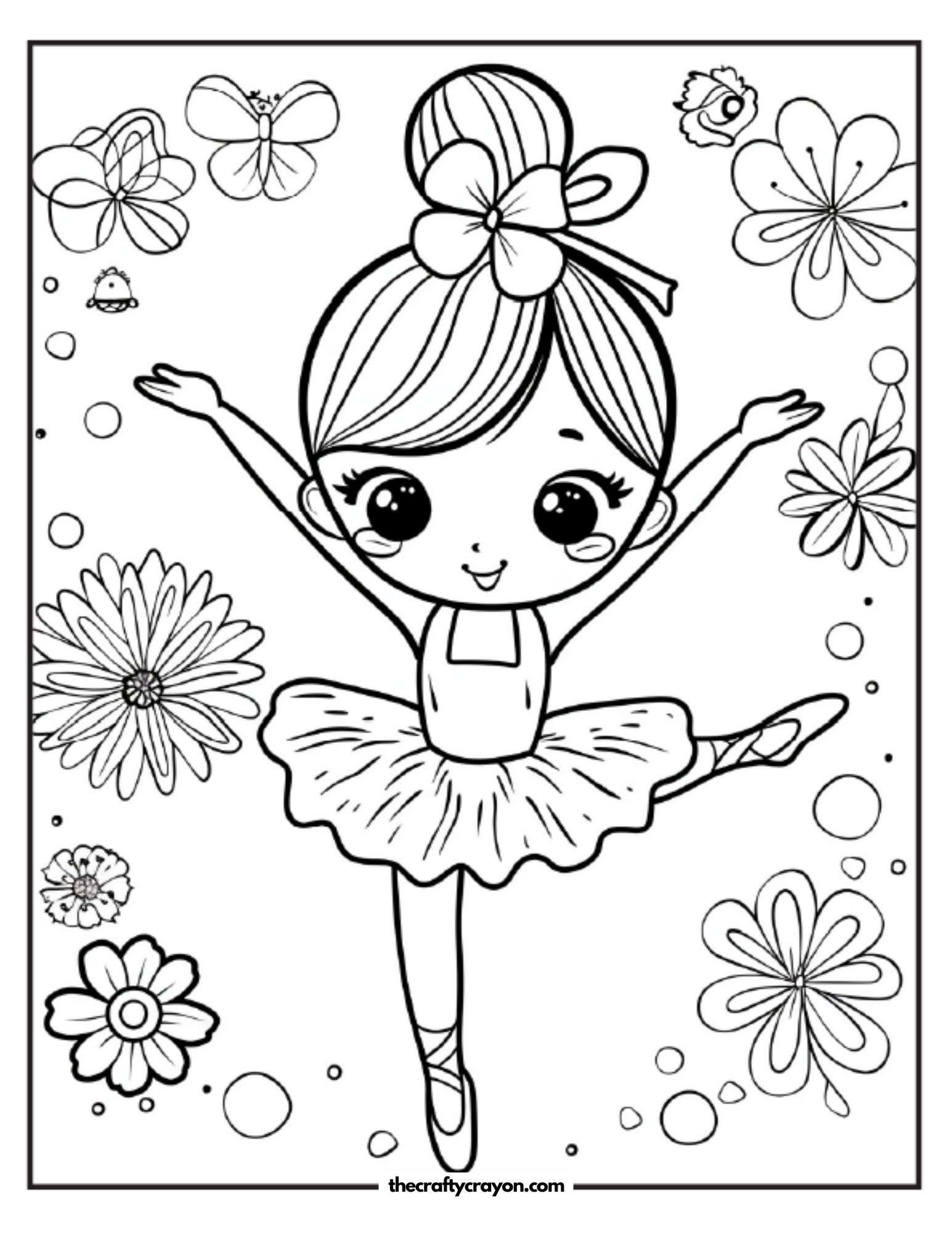Charming Ballerina Coloring Page