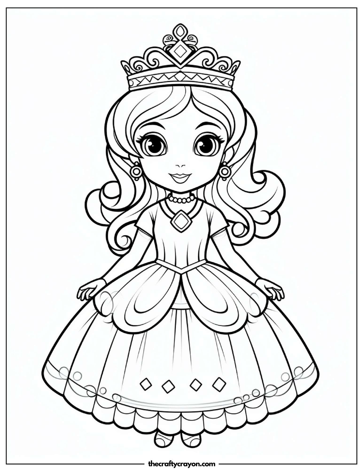 Charming Princess with Royal Jewelry