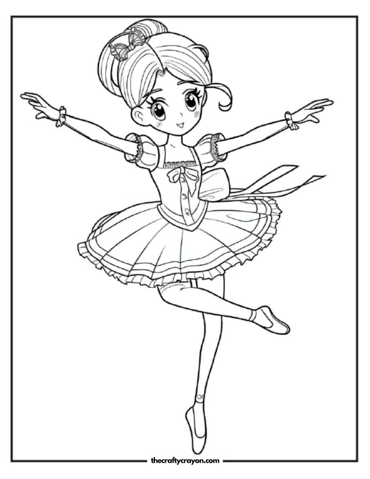 Ballerina Coloring Pages (Free Printable PDFs)