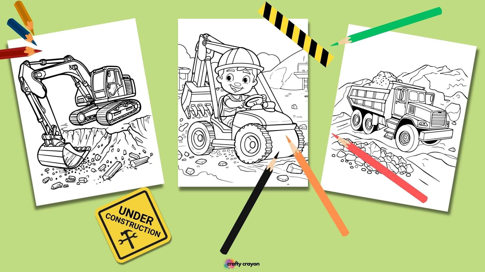 Construction Vehicles Coloring Pages