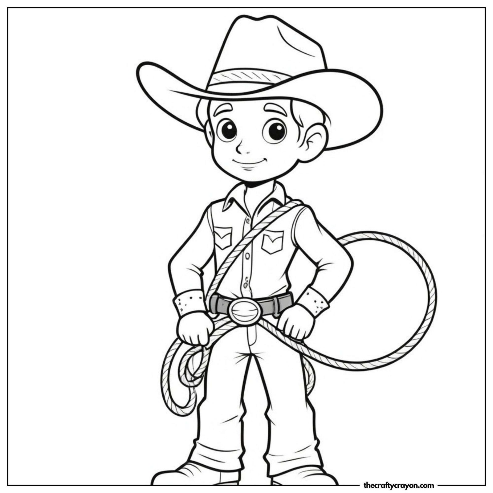 Cowboy Holding A Lasso