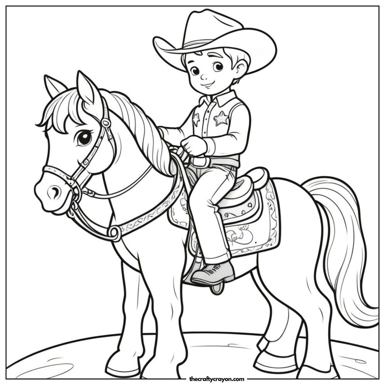Cowboy Riding A Horse
