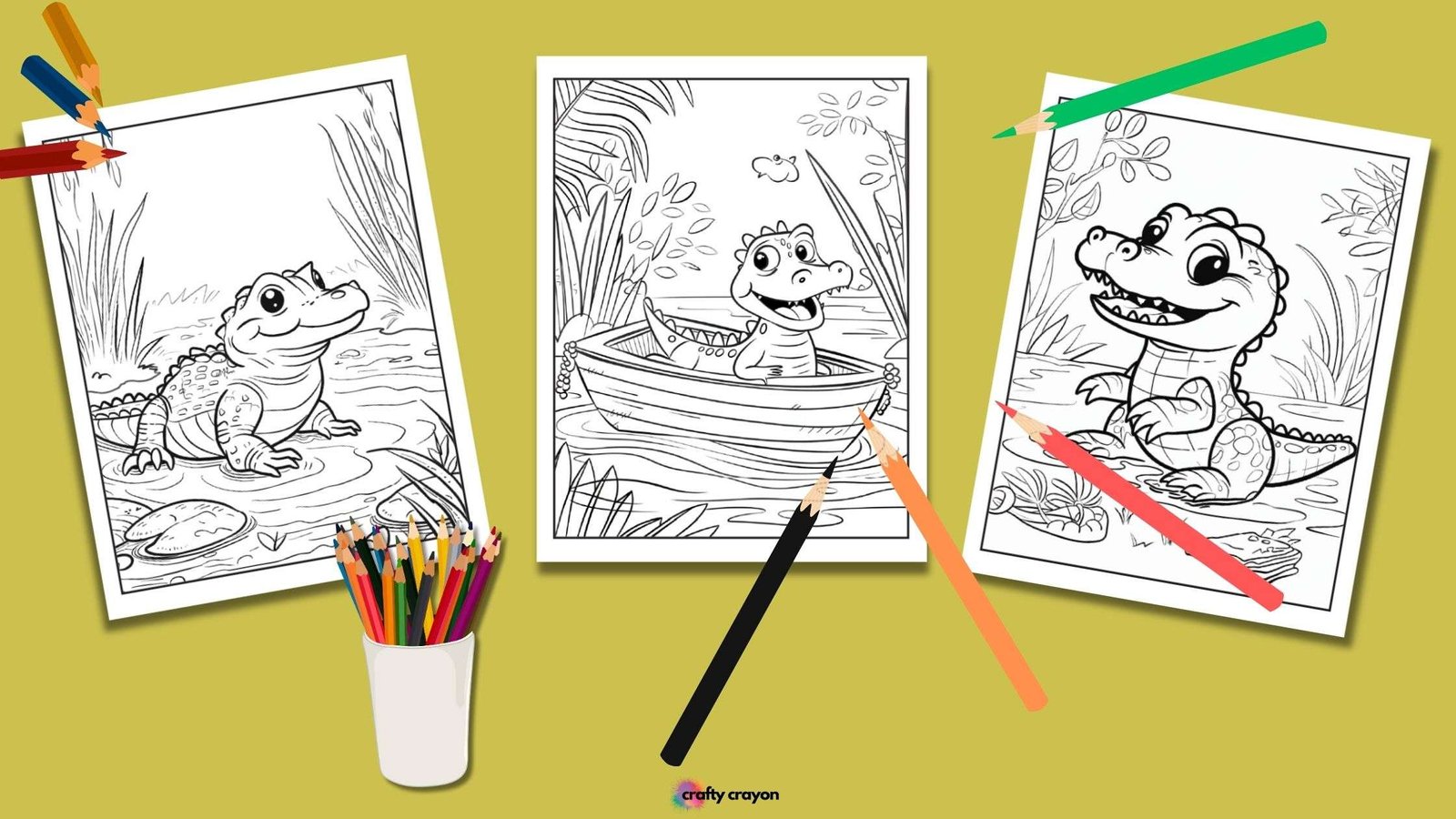 Crocodile Coloring Pages