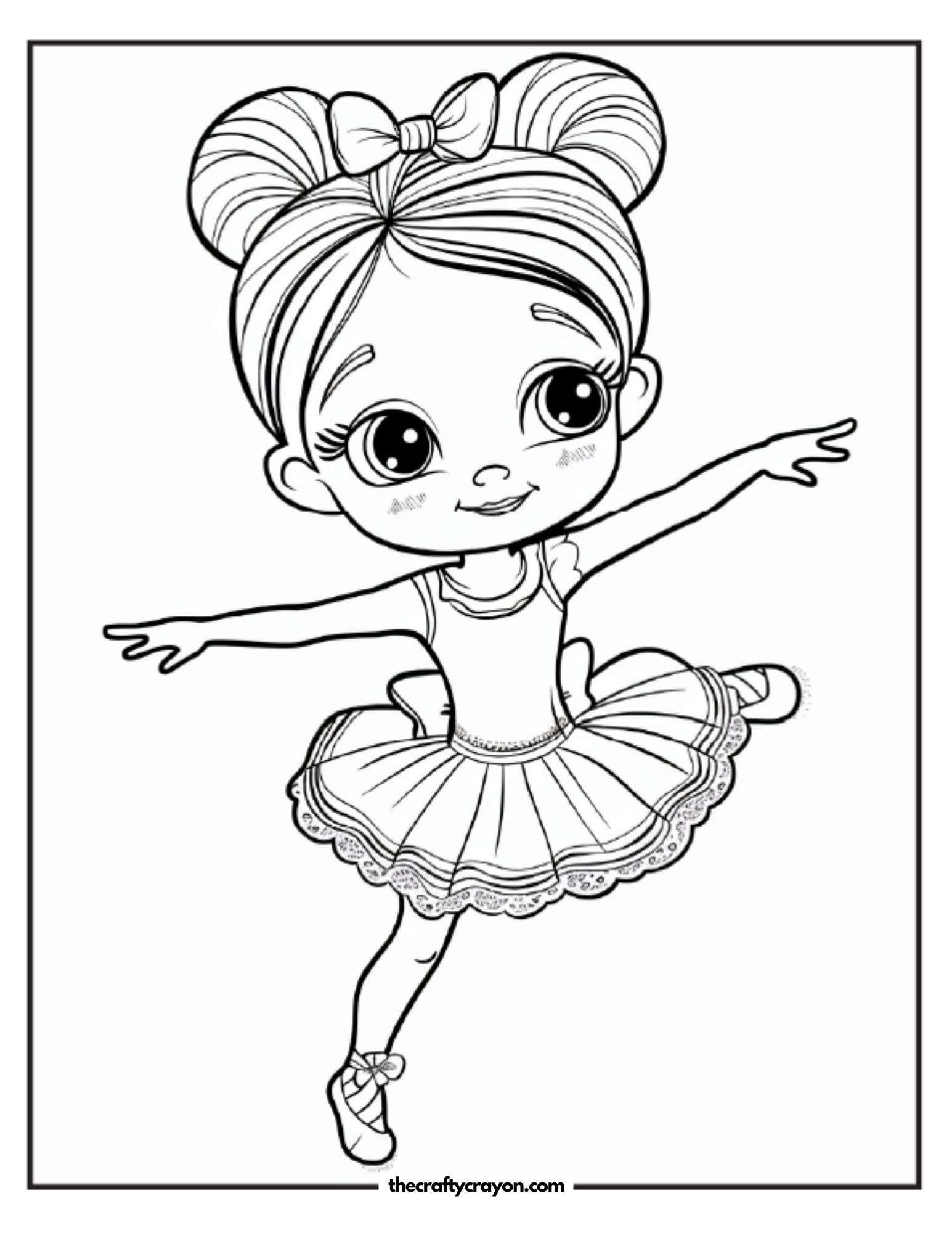 Delightful Ballet Scene Coloring Page