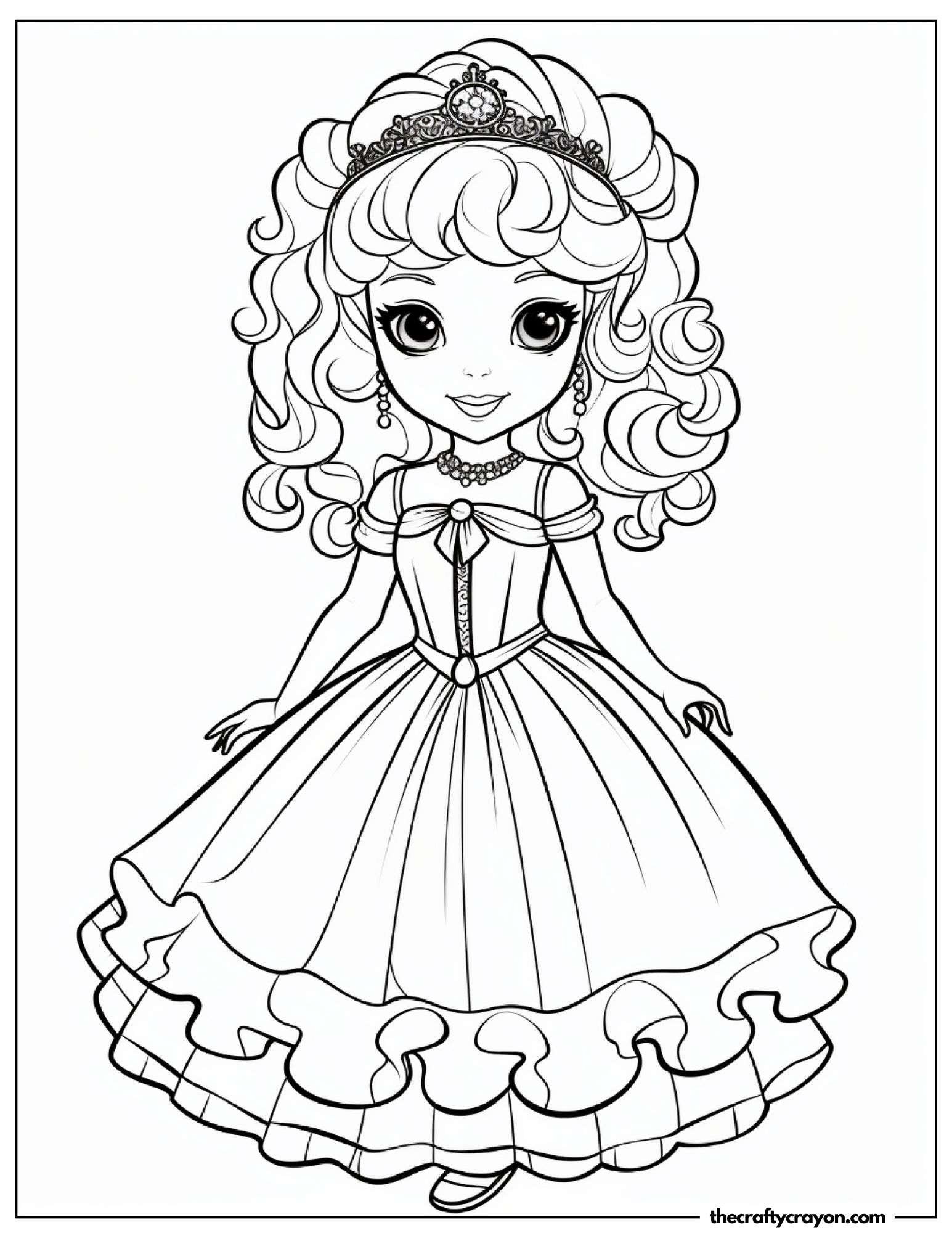 Delightful Princess with Intricate Jewelry