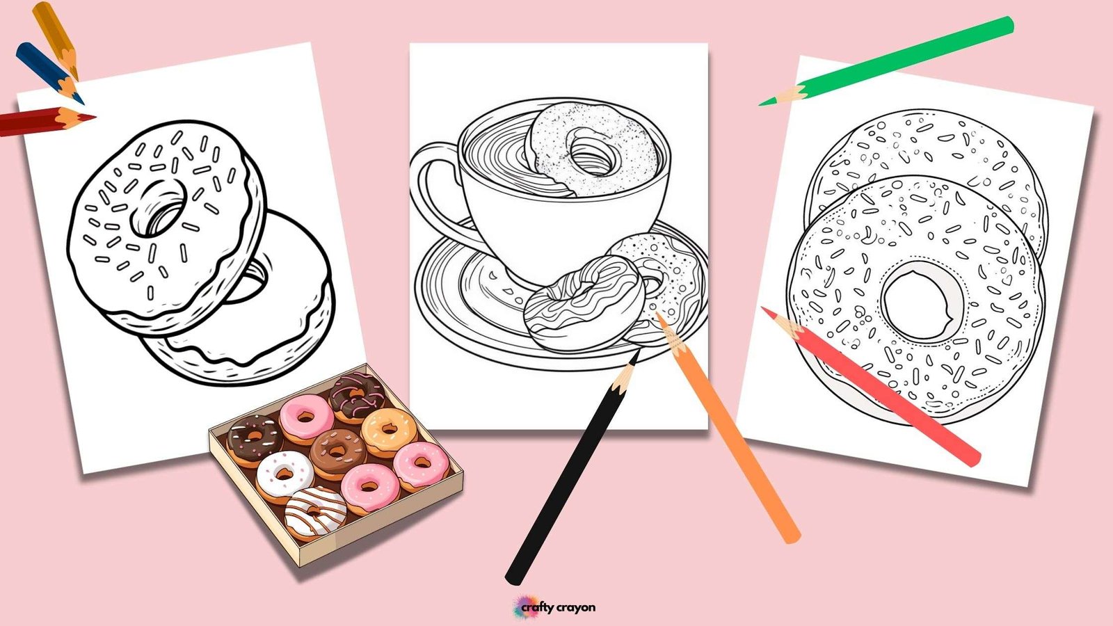 Donut Coloring Pages