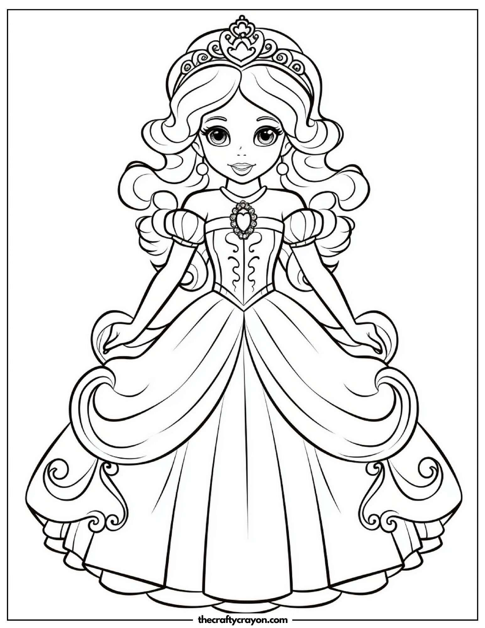 Elegant Princess with Flowing Gown