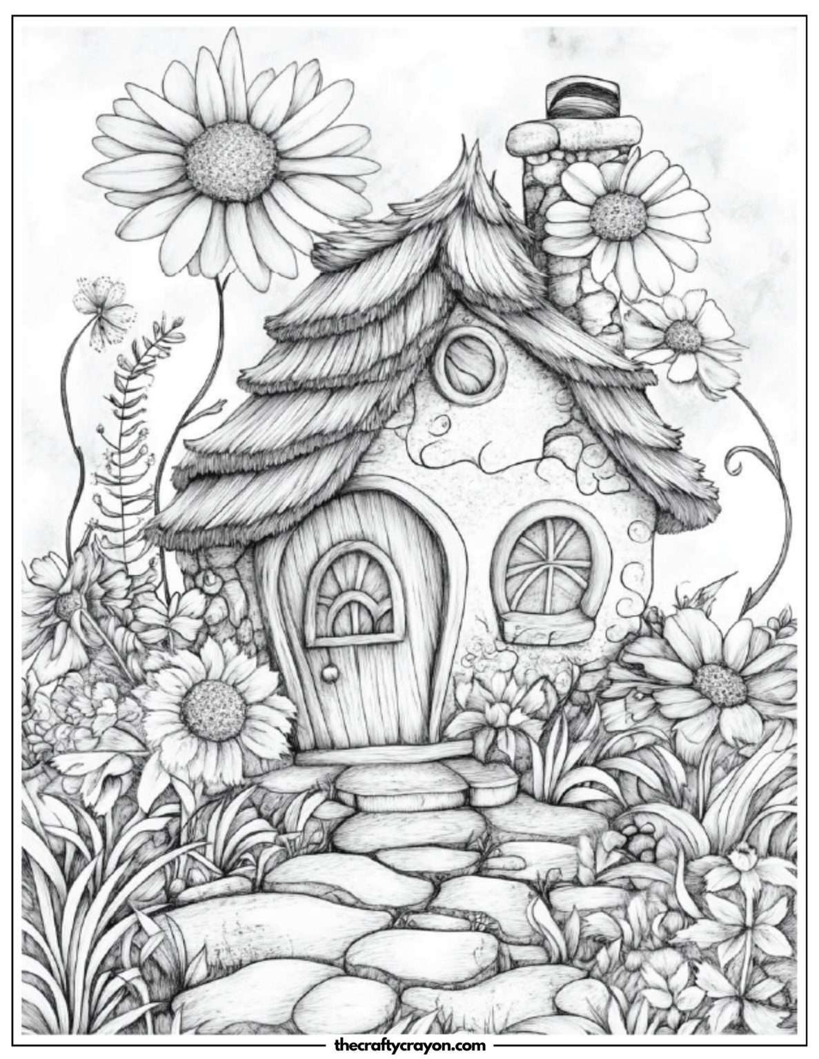 Fairy Garden Coloring Pages (Free Printable PDFs)