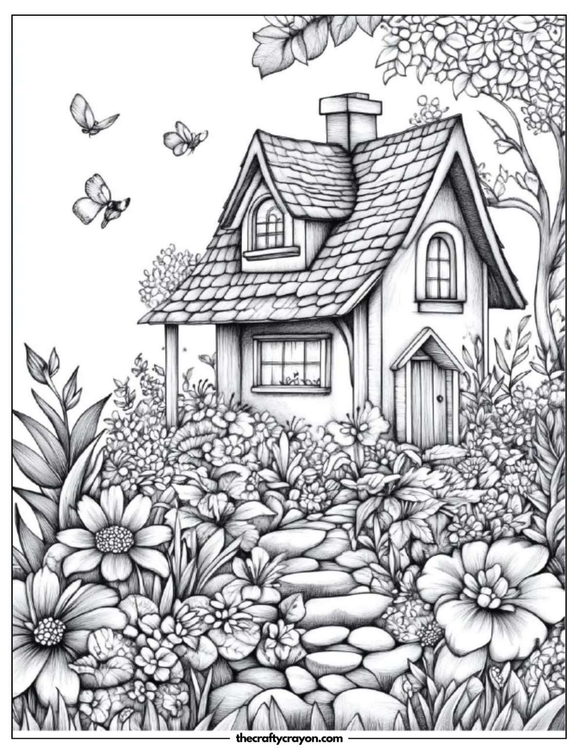 Fairy Garden Coloring Pages (Free Printable PDFs)