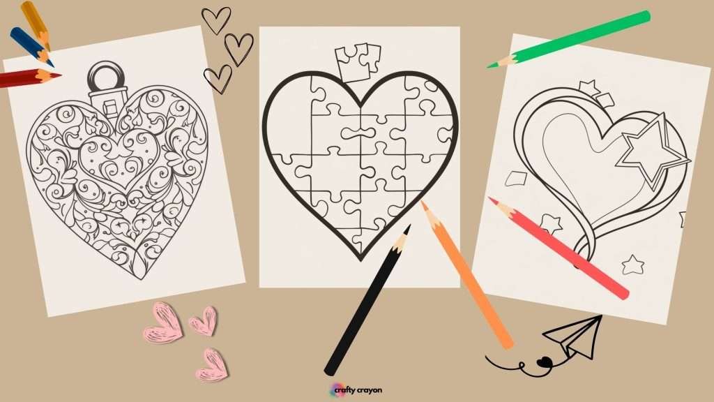20 Free Printable Heart Coloring Pages