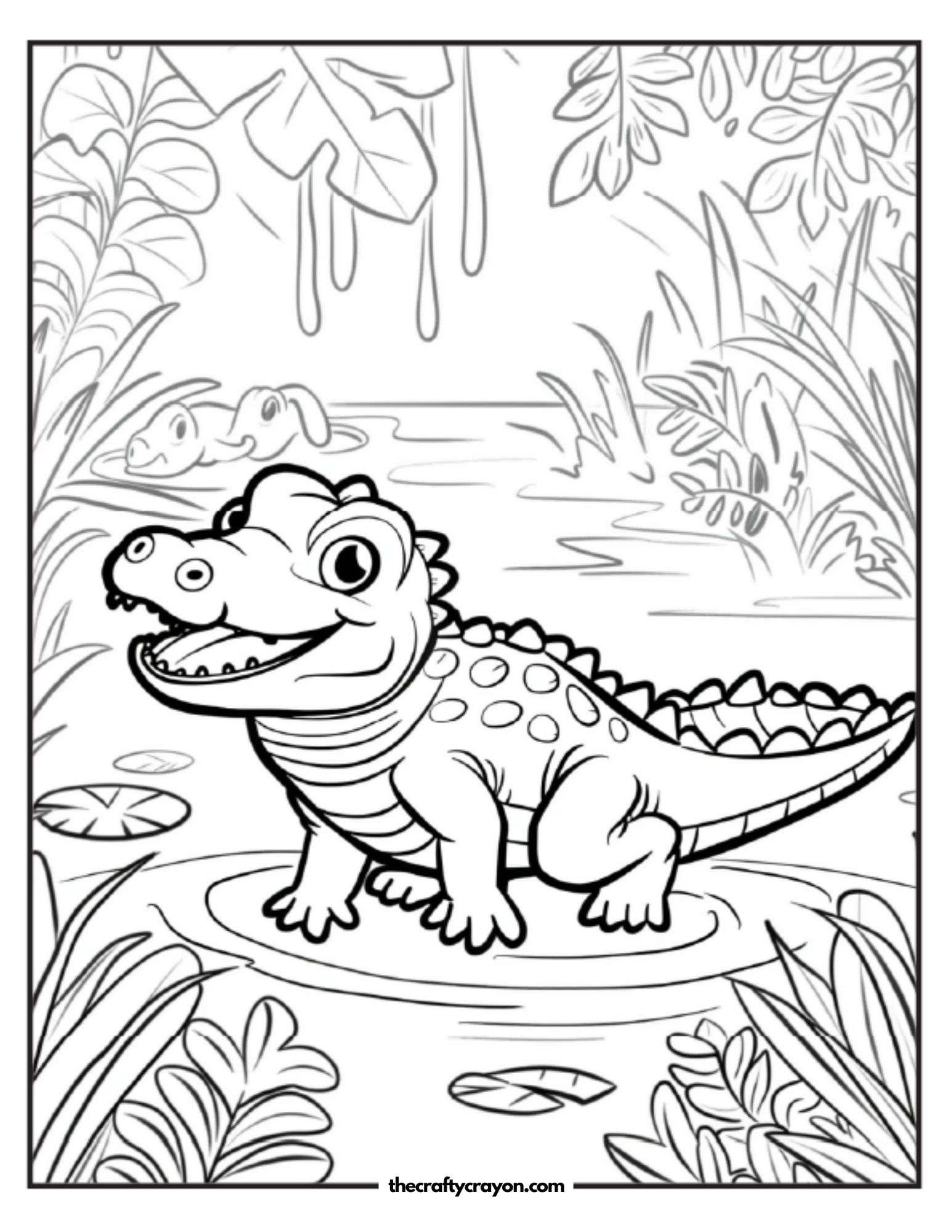Friendly Crocodile Near The Shore