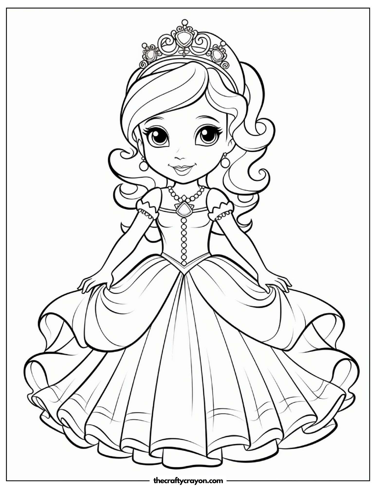 Graceful Princess with a Stunning Tiara