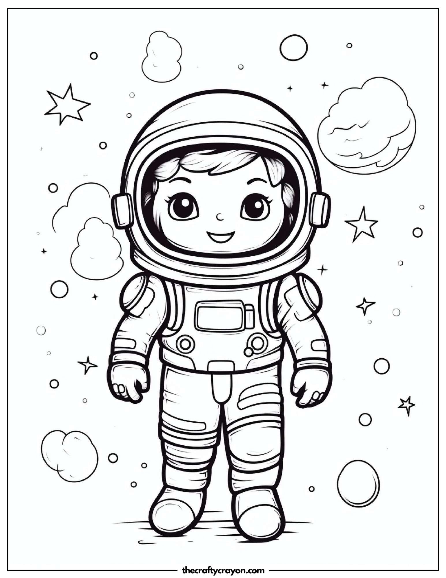 Happy Astronaut in Space