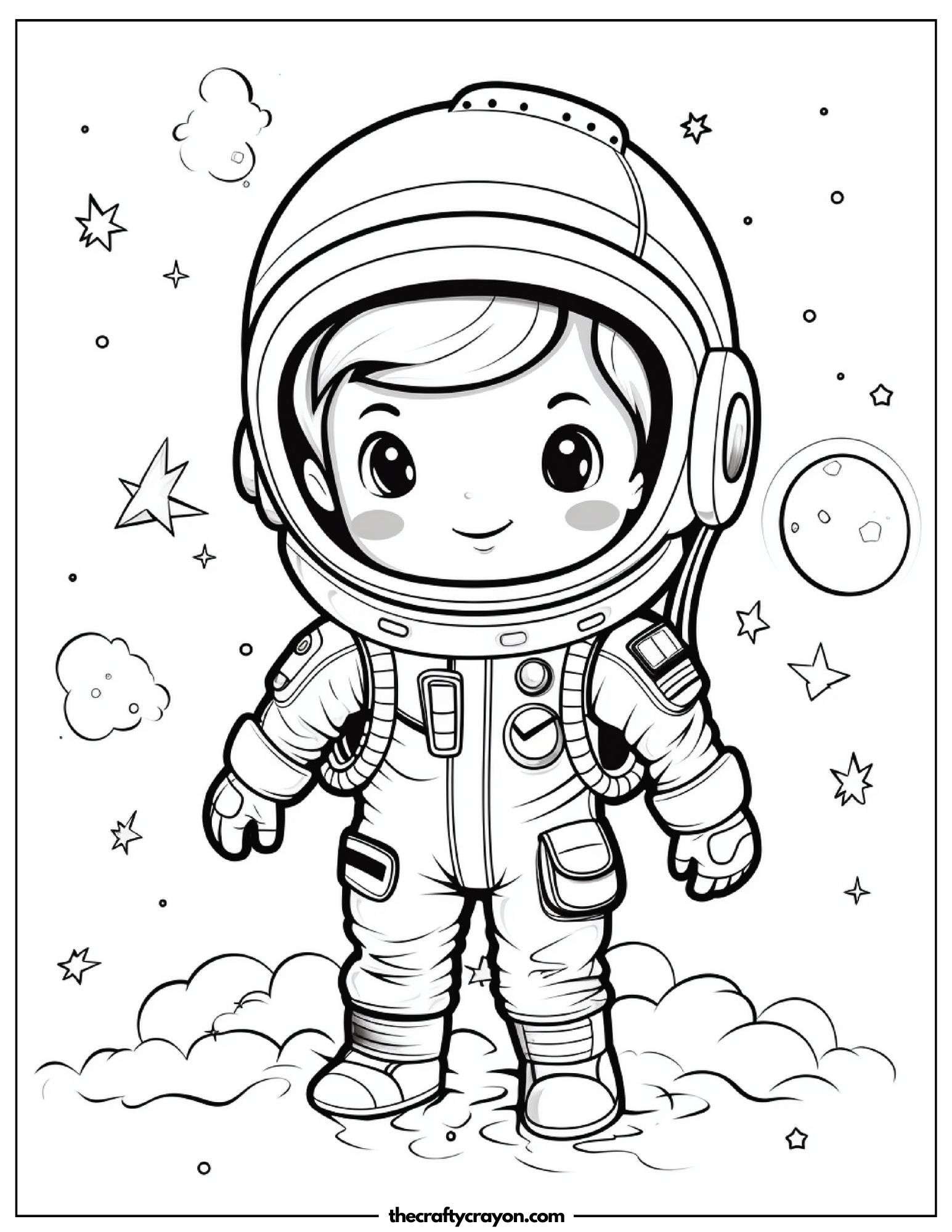 Happy Astronaut on Clouds