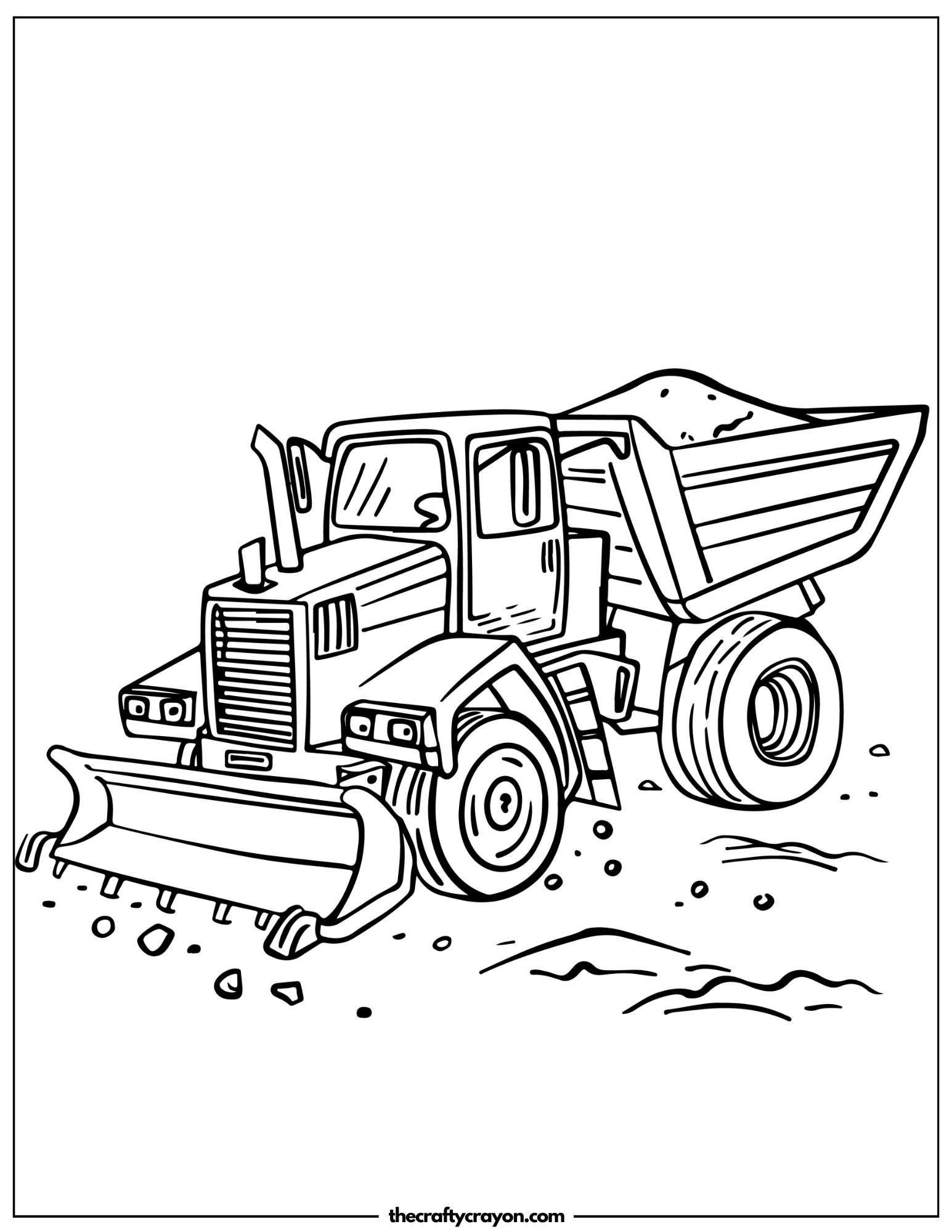 Loader Transporting Gravel Coloring Page