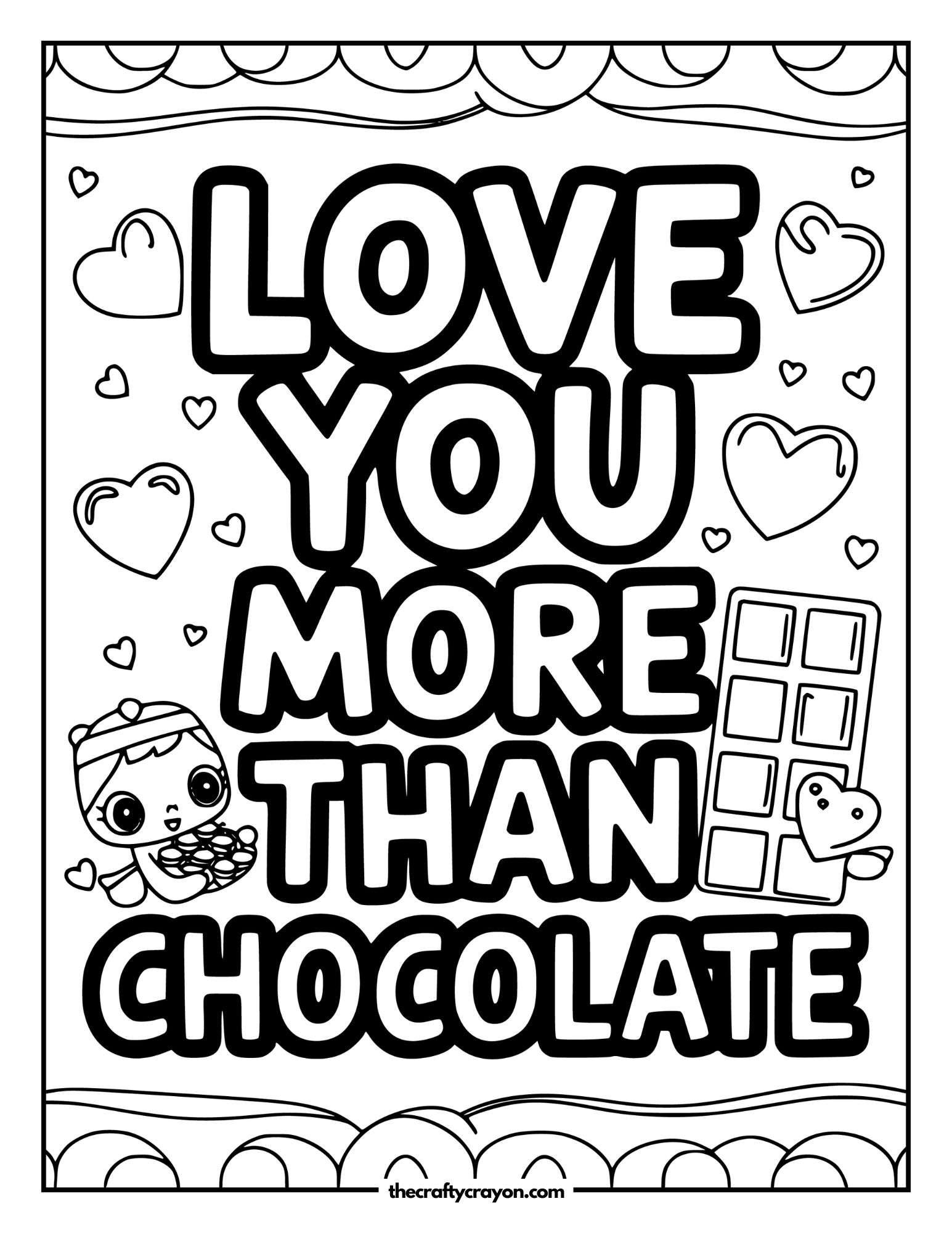 Love You Chocolate Message