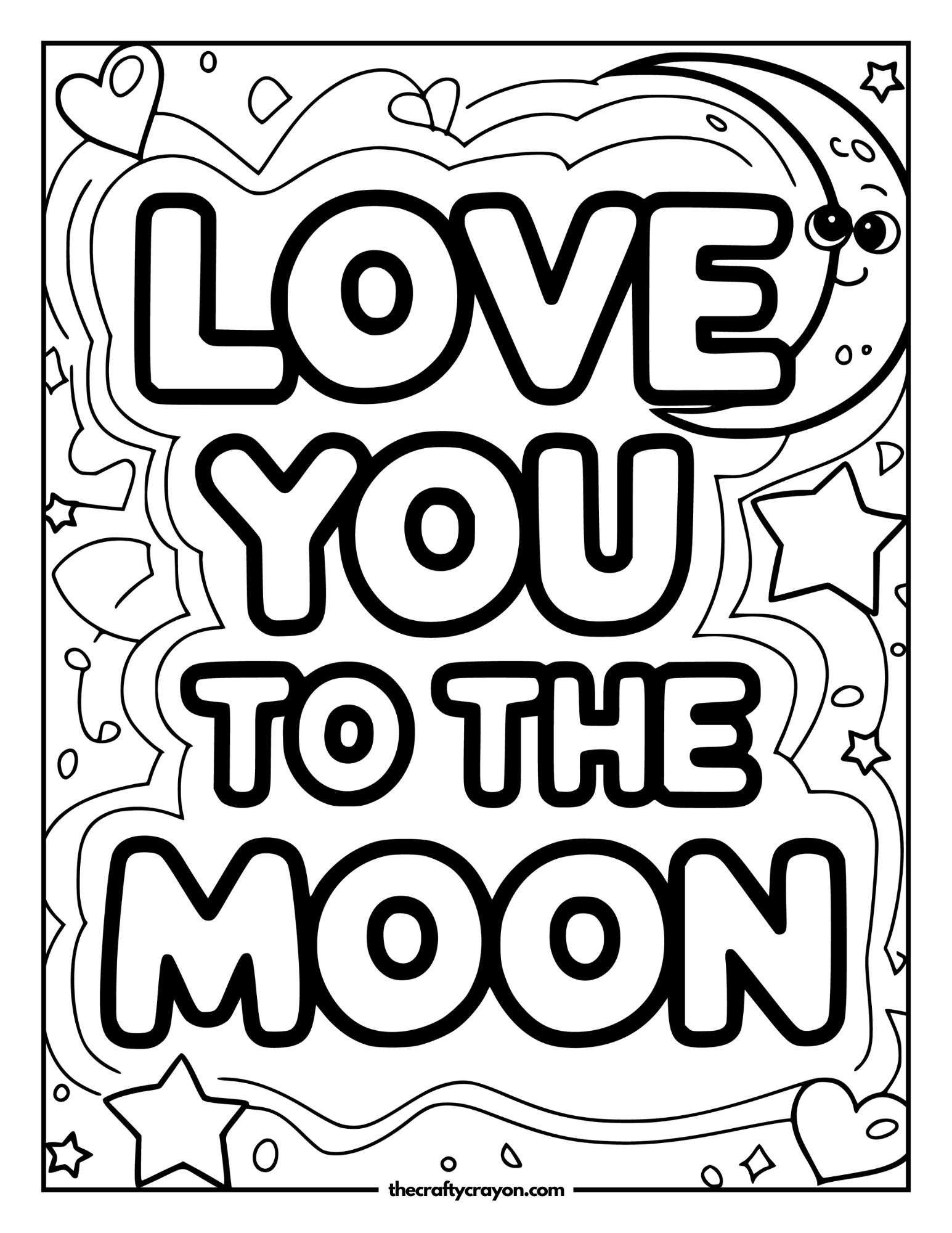 Love You To The Moon Words
