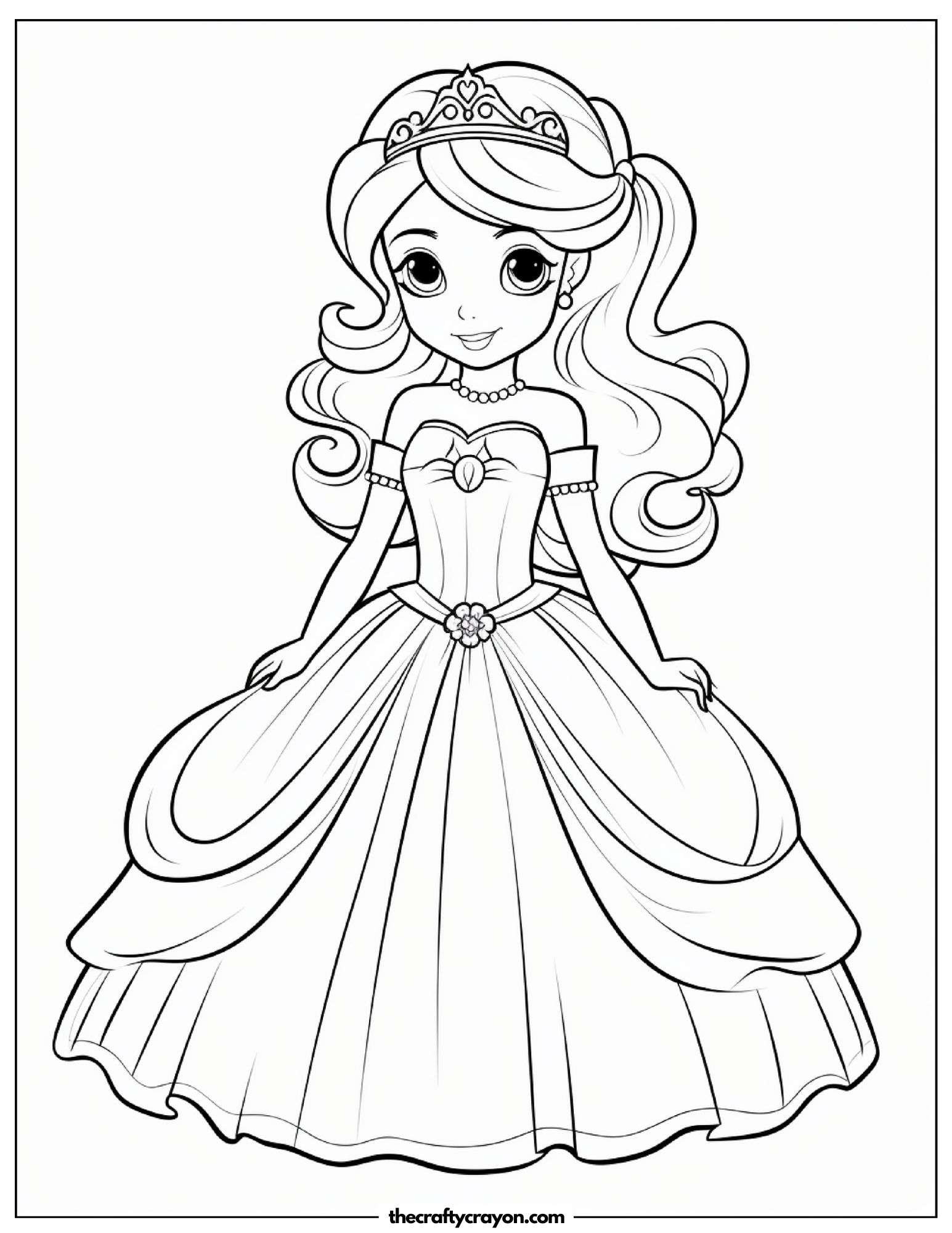 Lovely Princess in an Elegant Dress